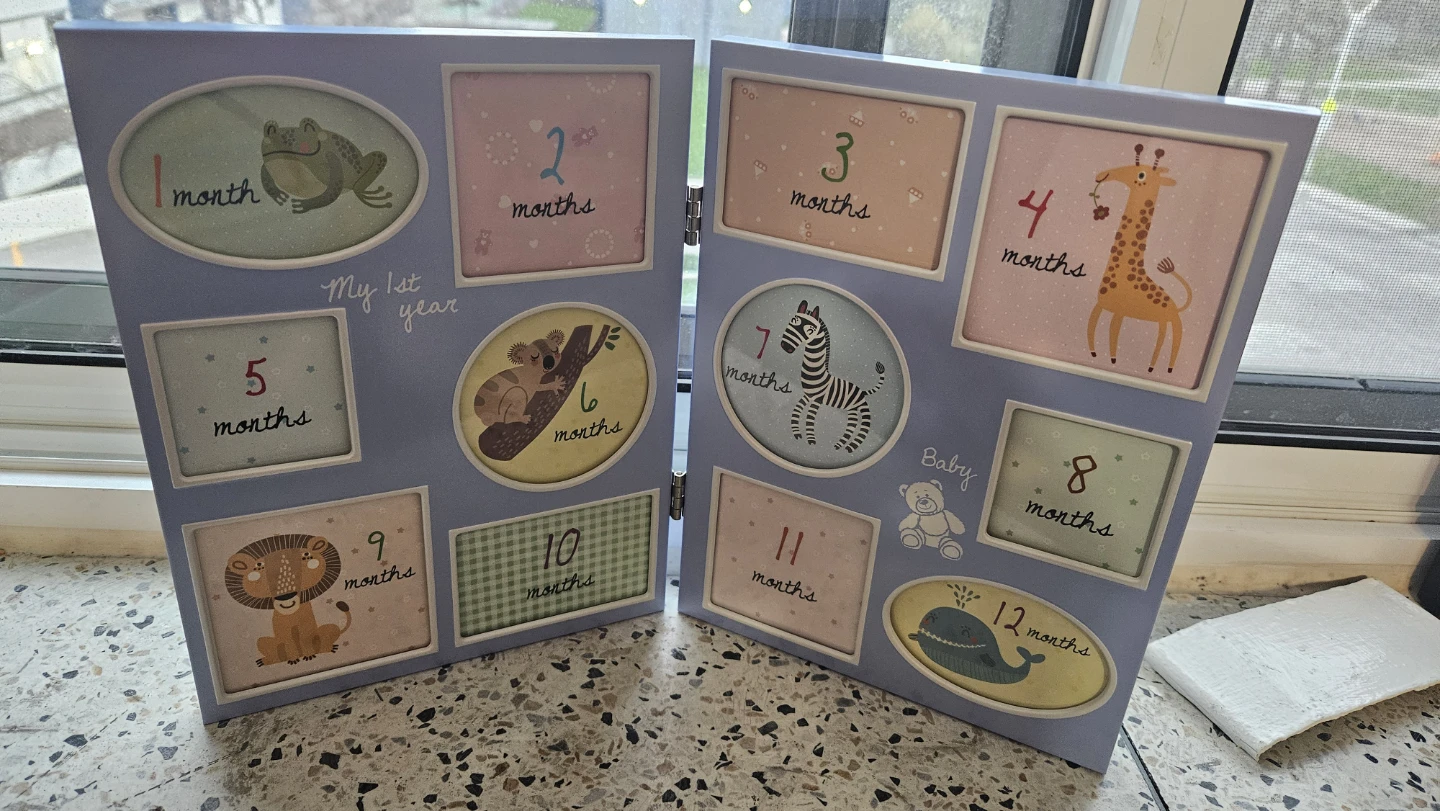 Baby's First Year Collapsible Photo Frame - Holds 12 Photos - photo 2