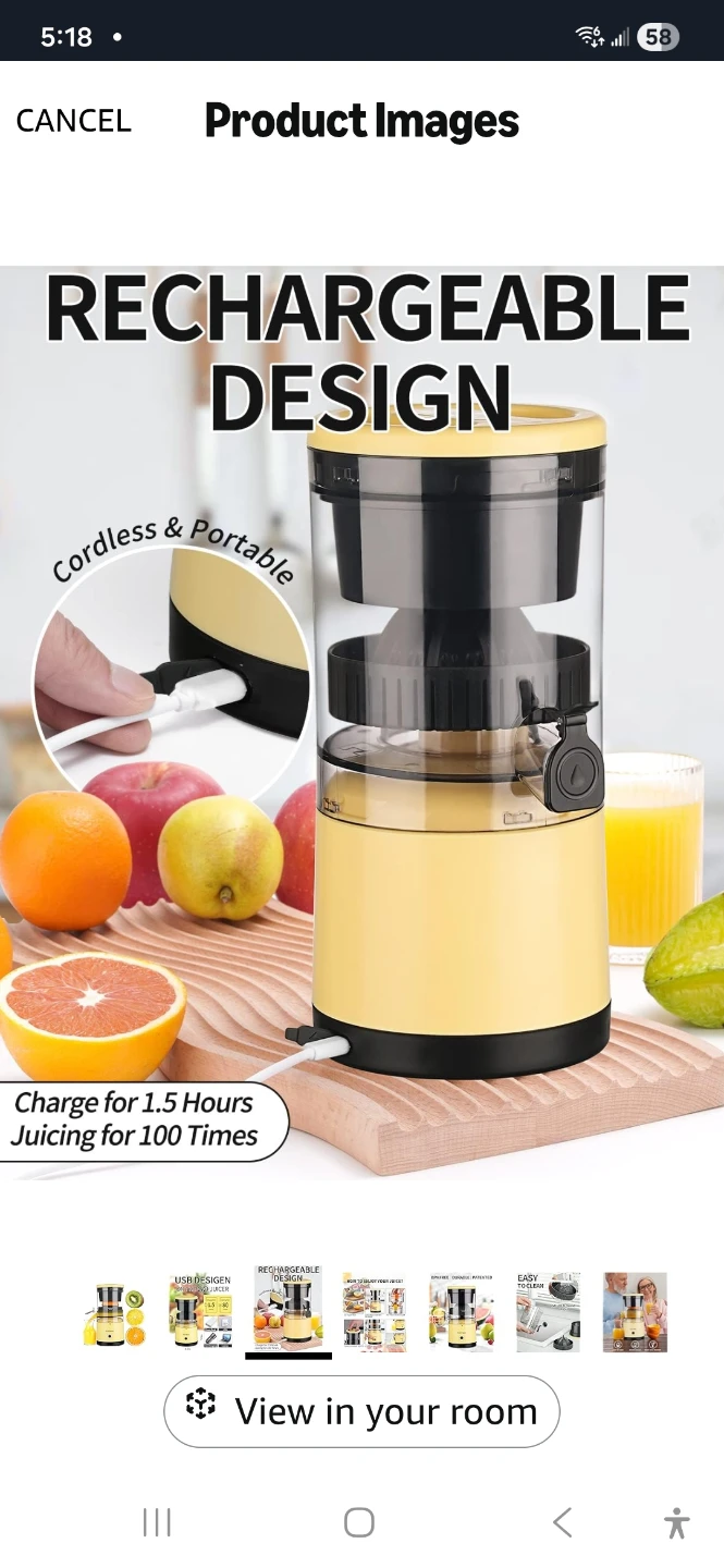 Dusenho Rechargeable USB Juicer - photo 4