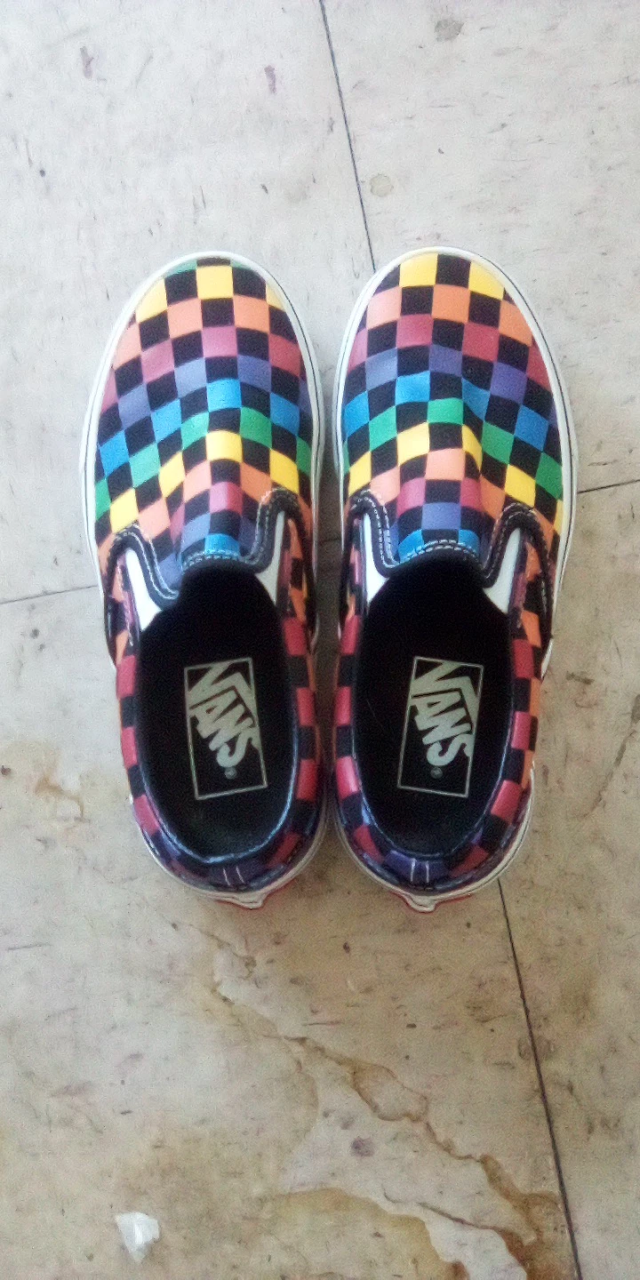 Rainbow skate sneakers slip-on