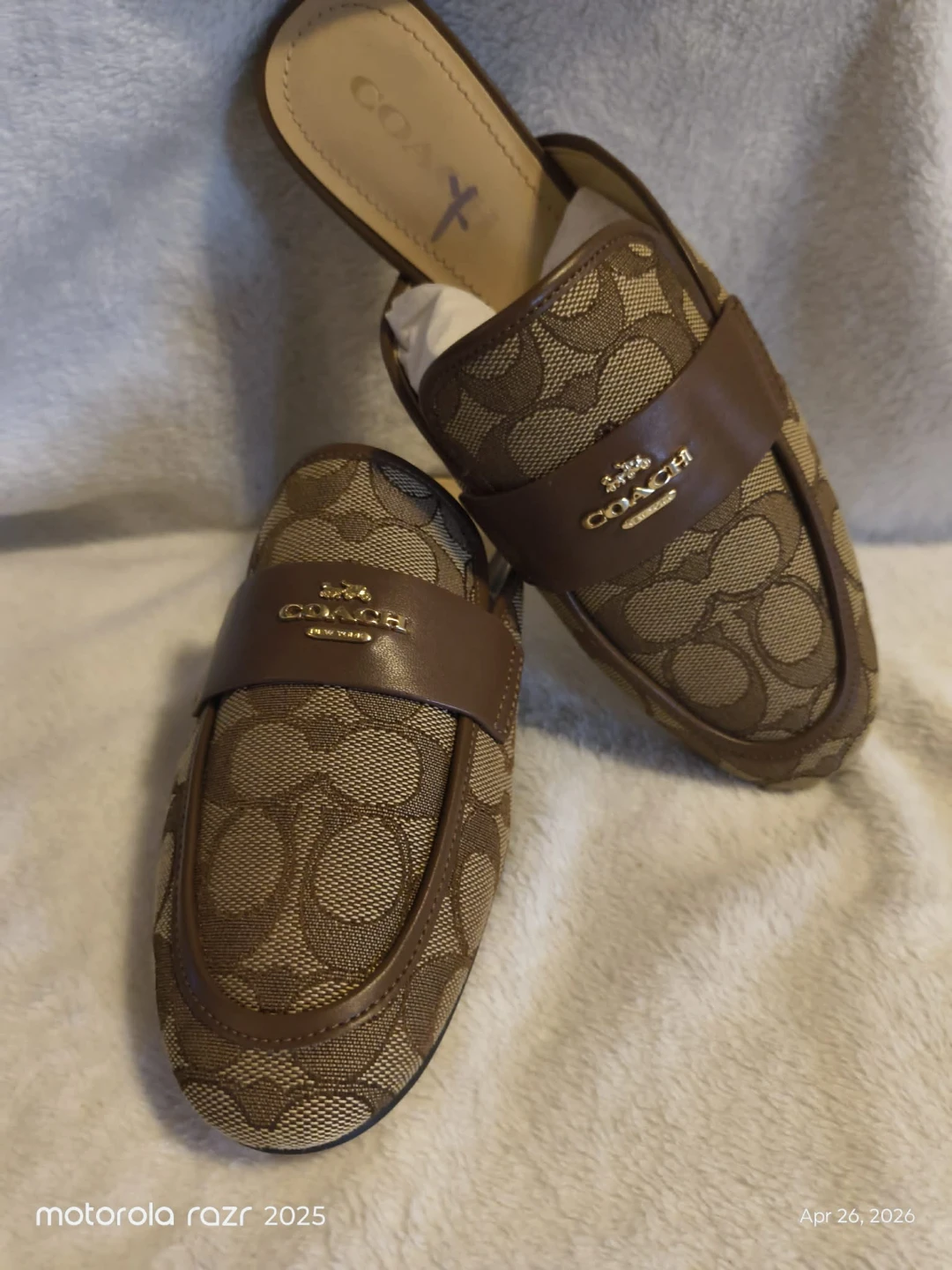 Coach Signature C Logo Mules Size 7