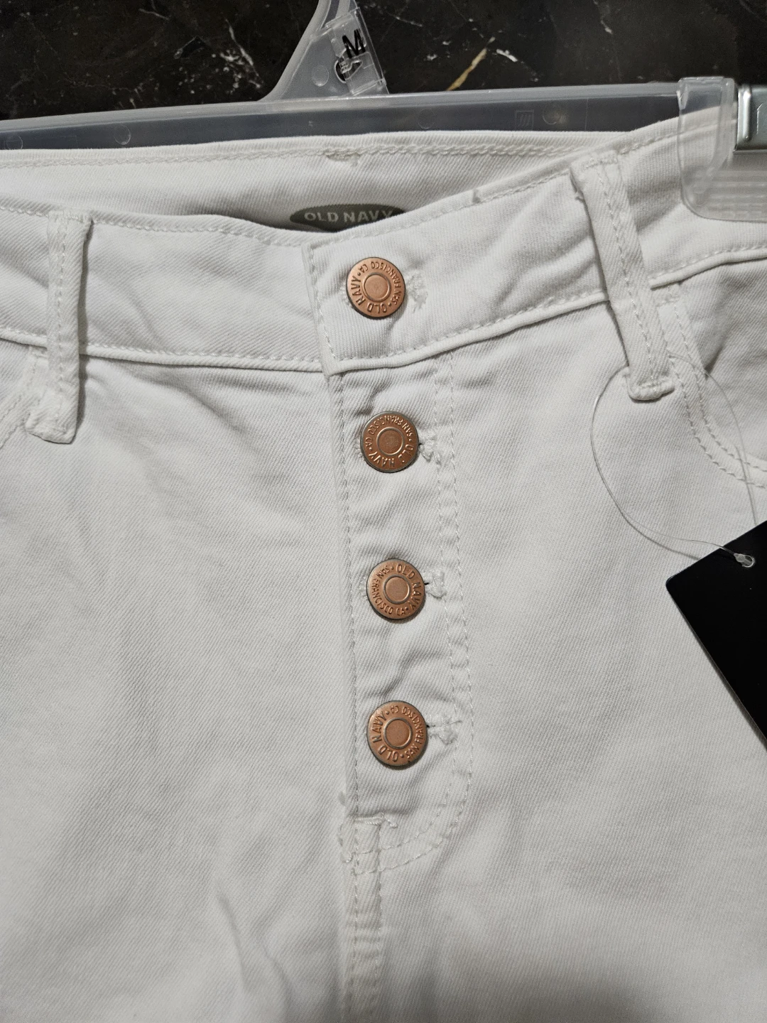Old Navy Rockstar Super Skinny High Rise White Jeans, Size 8 - photo 2