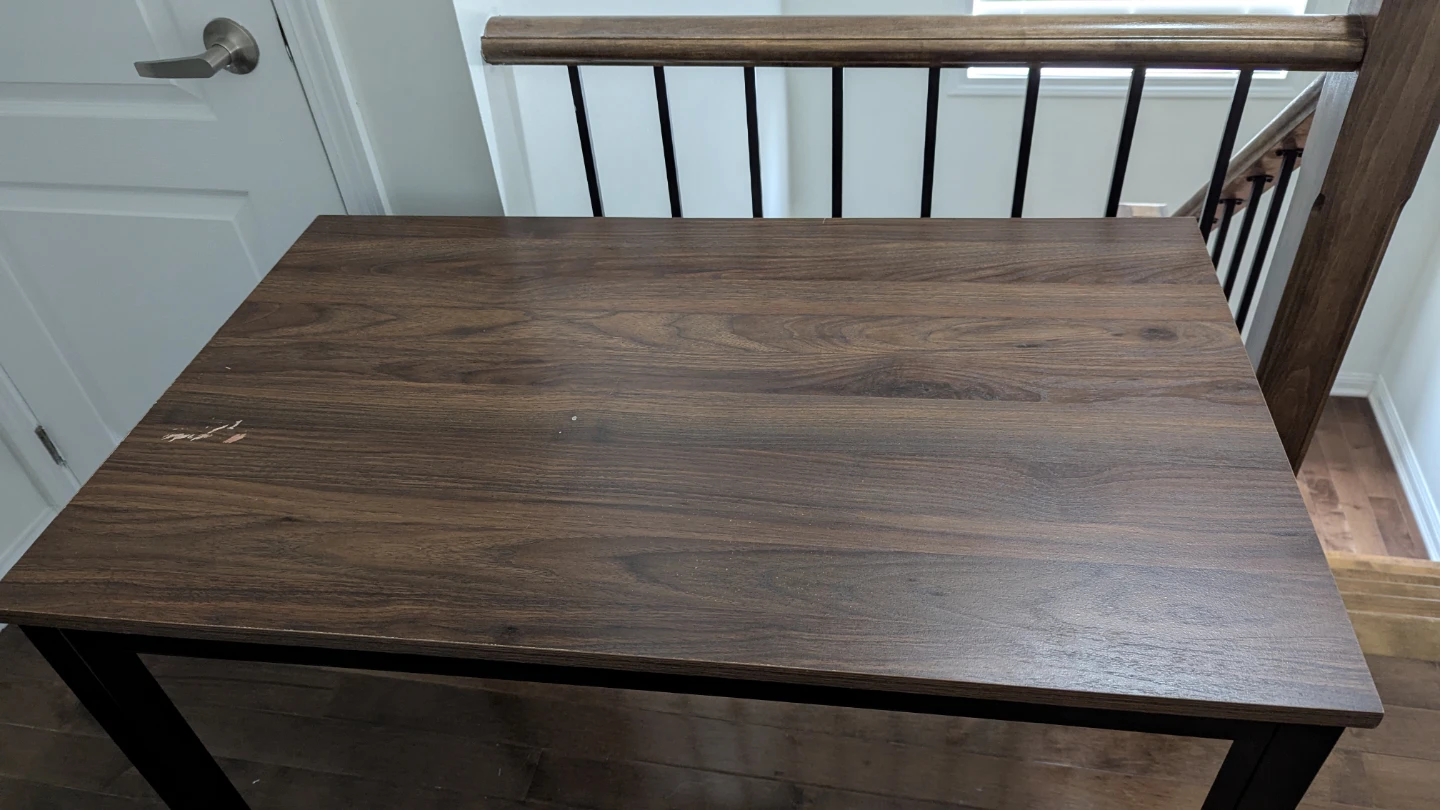 Rectangular Table - Walnut Top, Black Metal Frame - photo 2