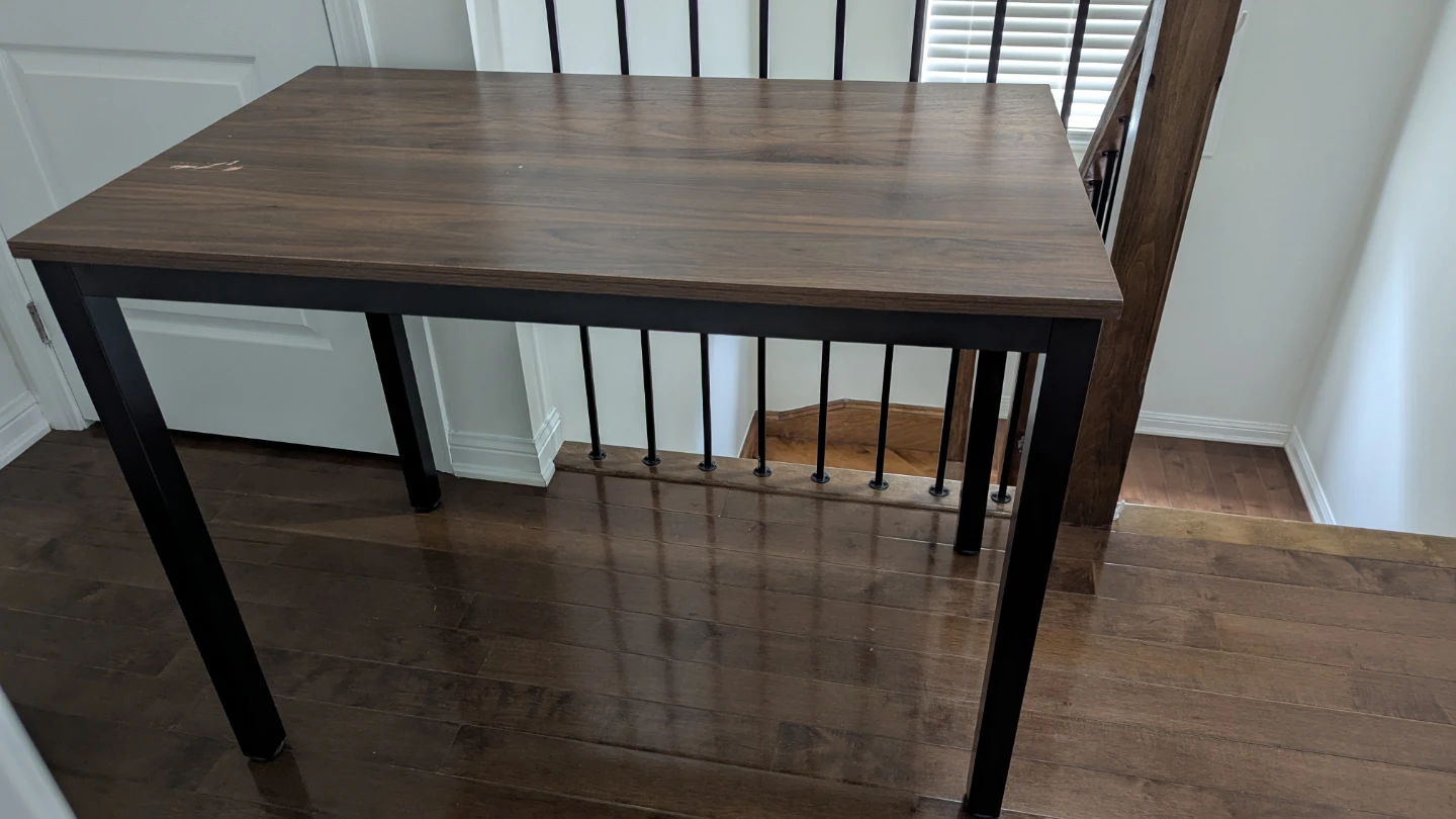 Rectangular Table - Walnut Top, Black Metal Frame - photo 3