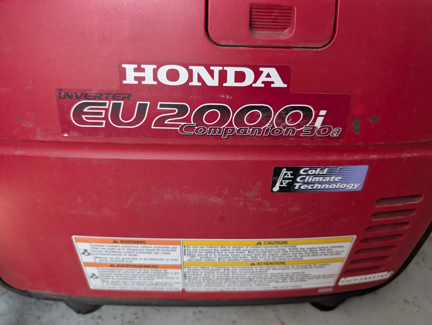Honda EU2000i Companion 30A Inverter Generator