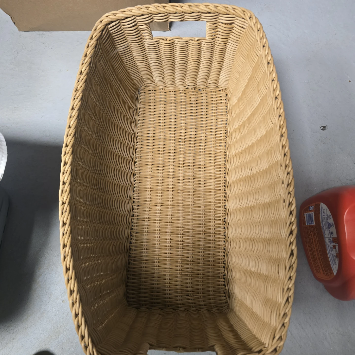 Woven Rectangular Storage Basket with Handles
