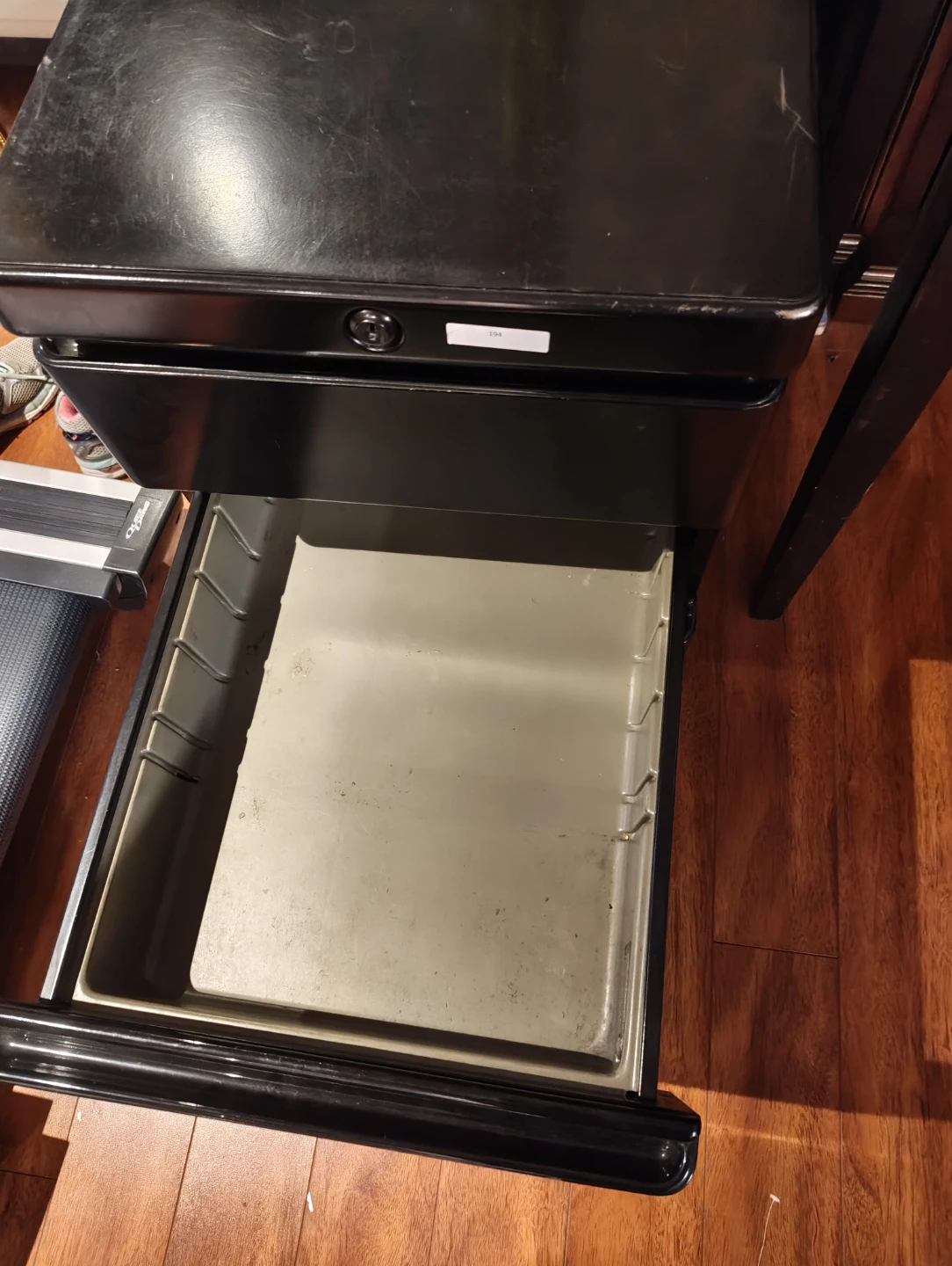 Black 3-Drawer Solid File Cabinet - photo 2