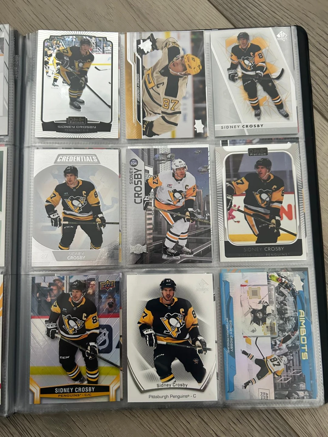 Sidney Crosby hockey card collection in binder - photo 4