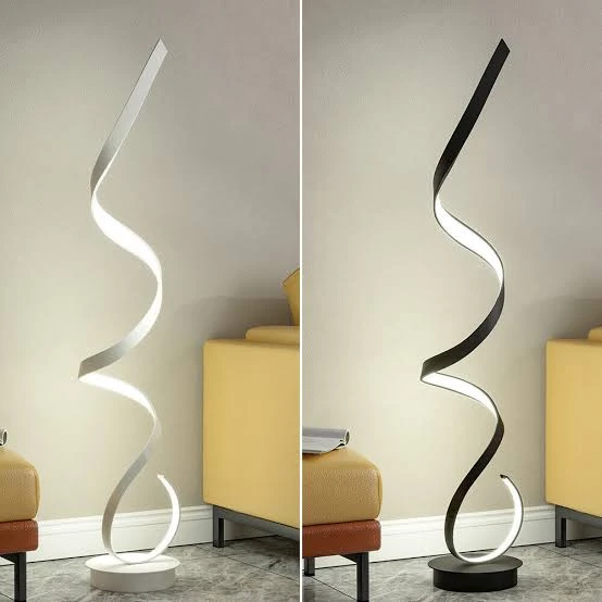 Modern LED Floor Lamps - Spiral & Circle Designs