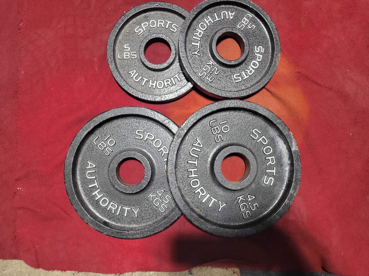 SPORTS AUTHORITY 2" HOLE OLYMPIC PLATES  30LBs
