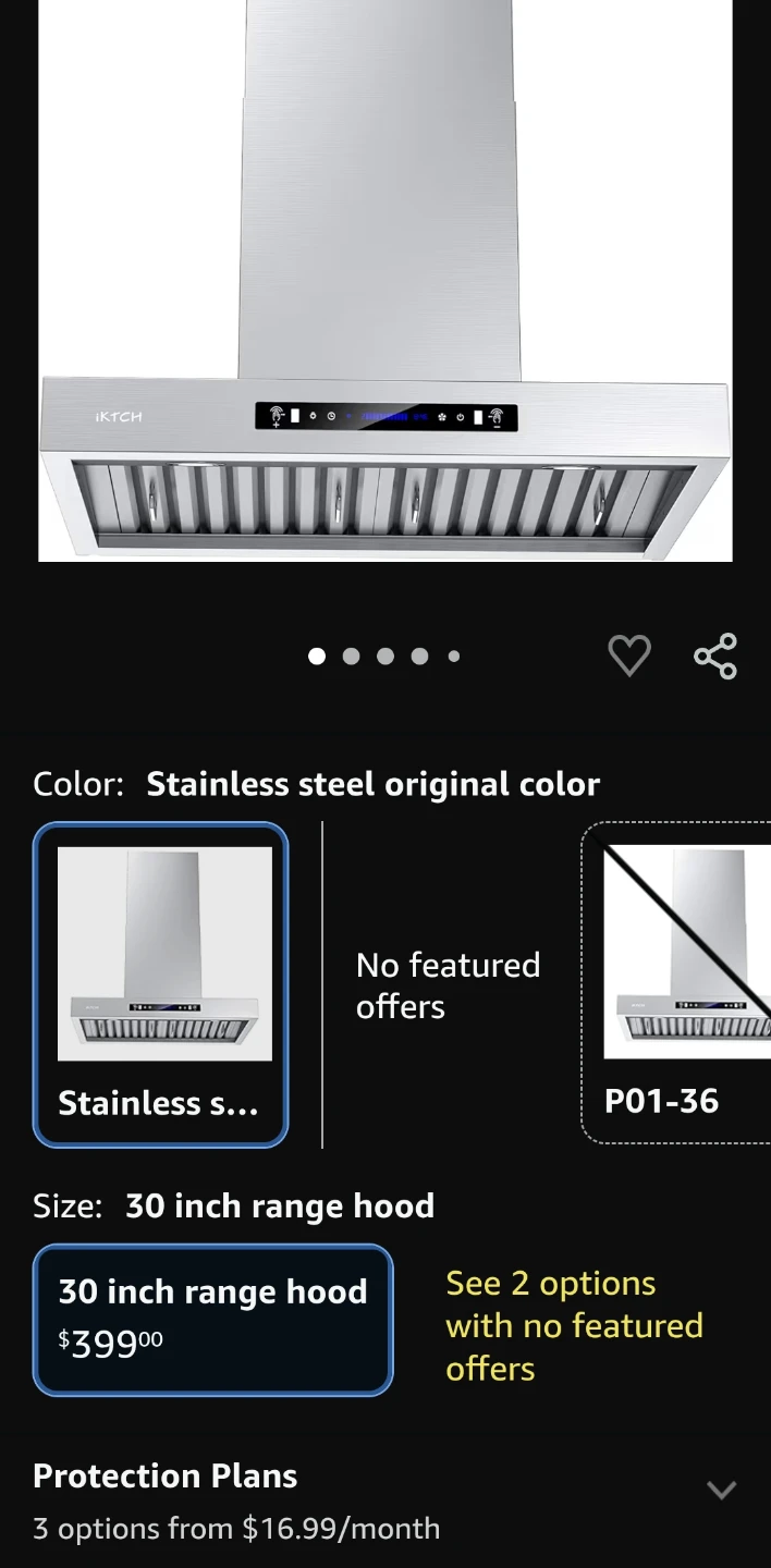 IKTCH 30 Inch Stainless Steel Wall Mount Range Hood - photo 2