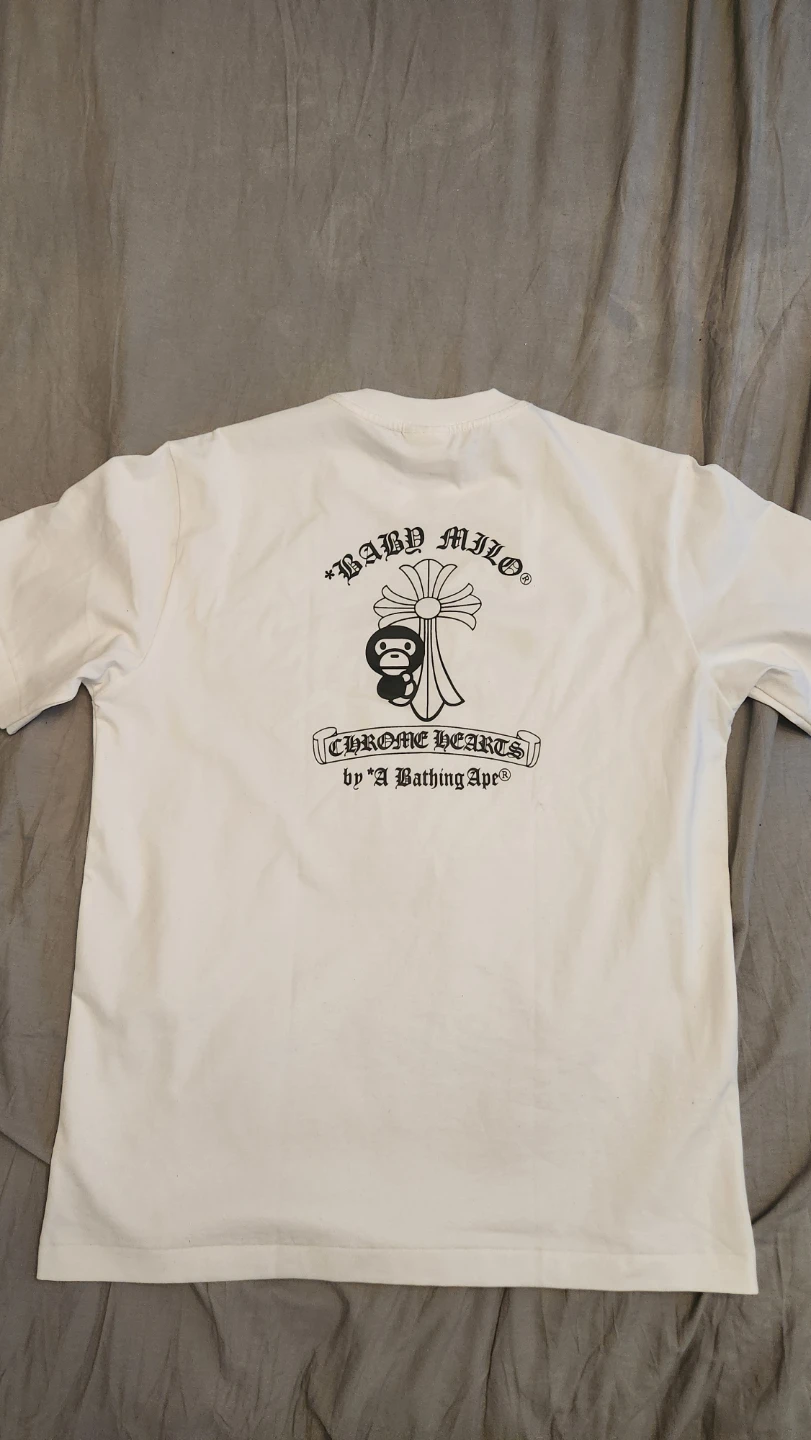 A Bathing Ape x Chrome Hearts White T-Shirt - Size M - photo 2