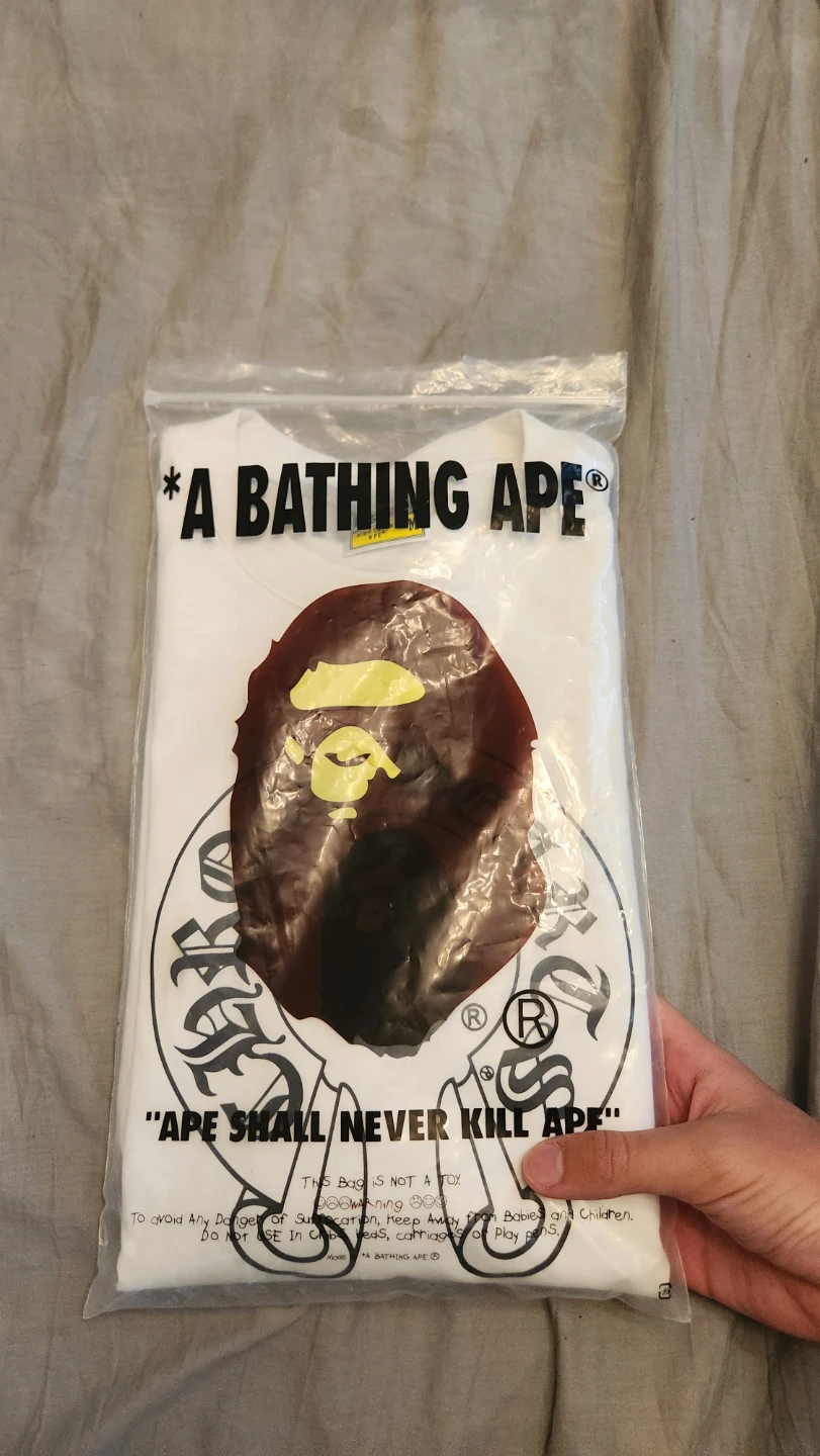 A Bathing Ape x Chrome Hearts White T-Shirt - Size M - photo 3