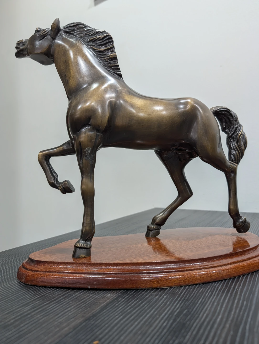 Horse Statues on Wooden Bases (Set of 2) - photo 3