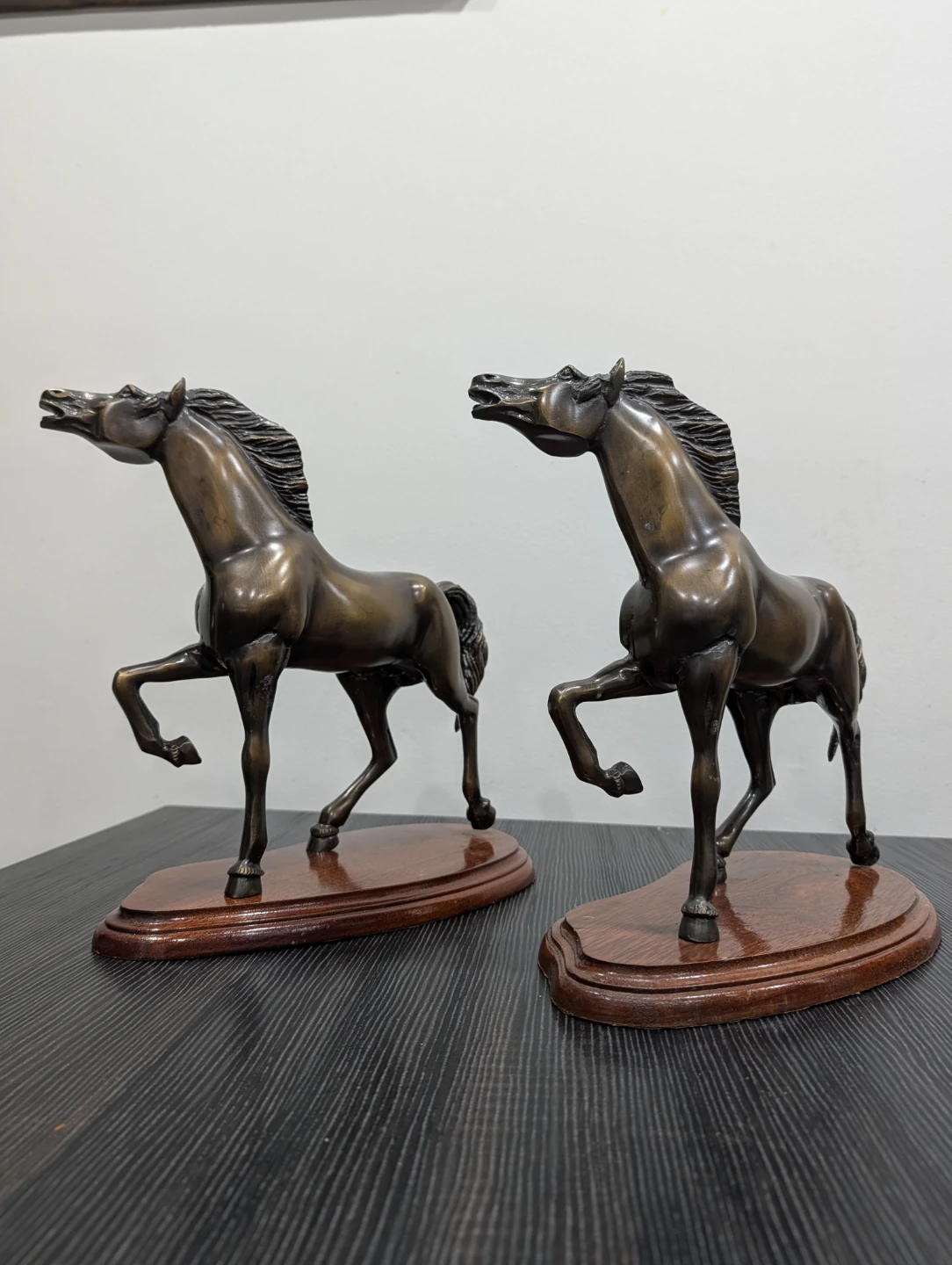 Horse Statues on Wooden Bases (Set of 2) - photo 5