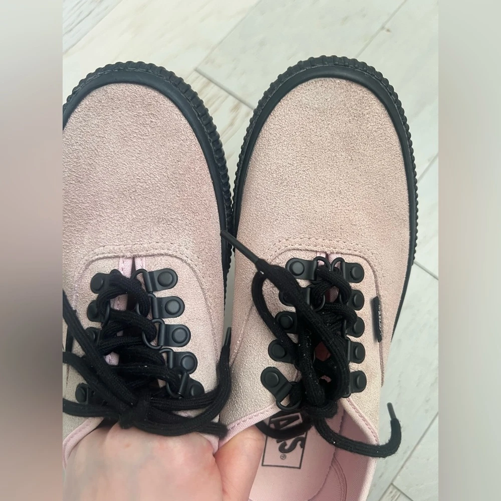 Vans Suede Blush Pink and Black Platform Sneakers - photo 4