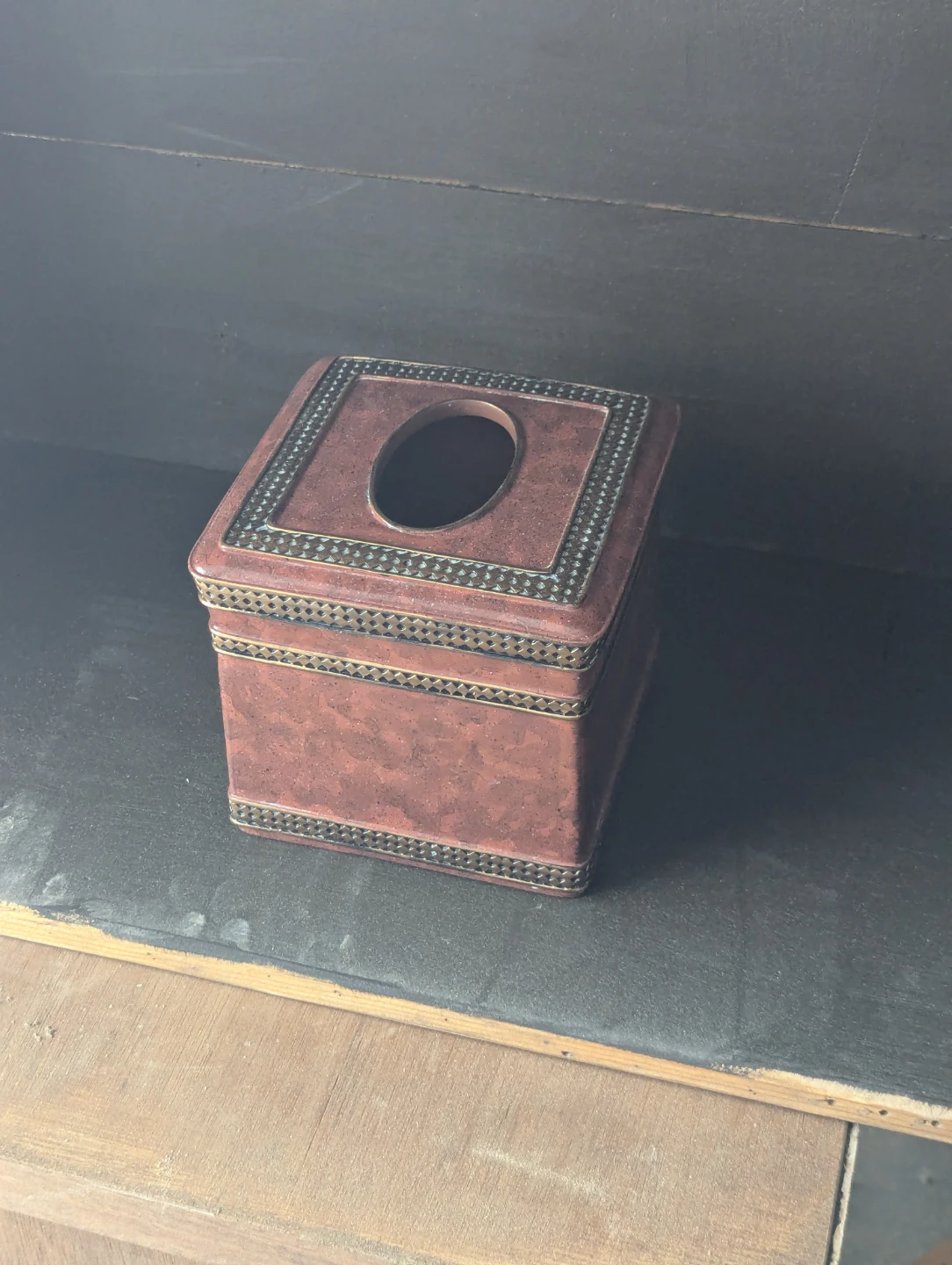Brown Tissue Square Box Cover