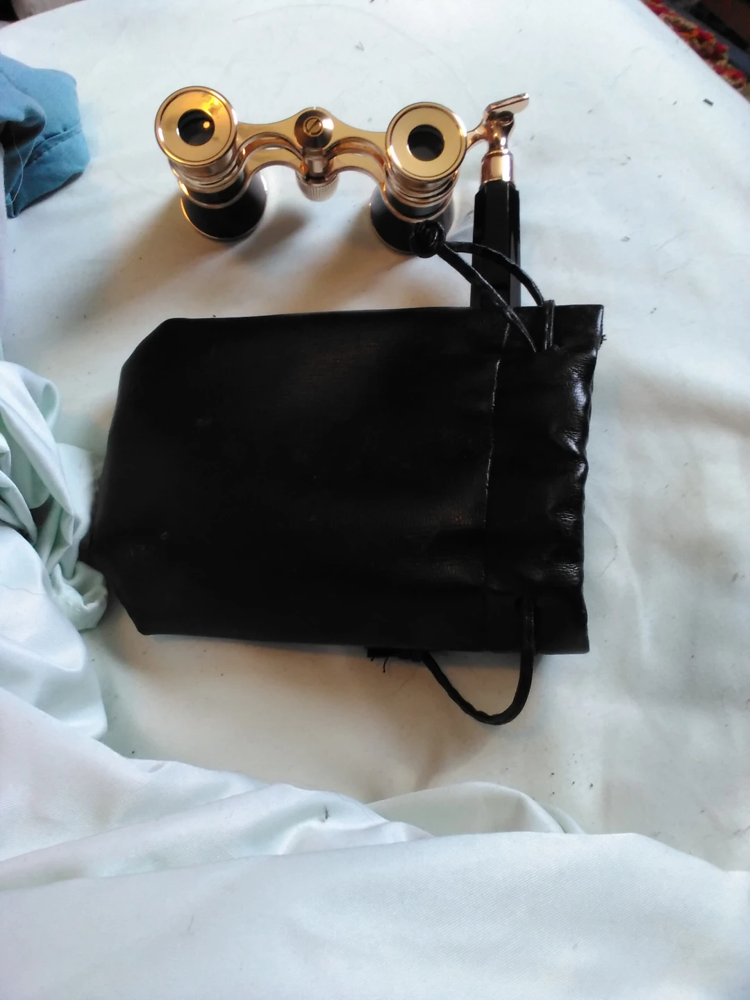 Vintage Opera Glasses with Handle and Case - photo 2