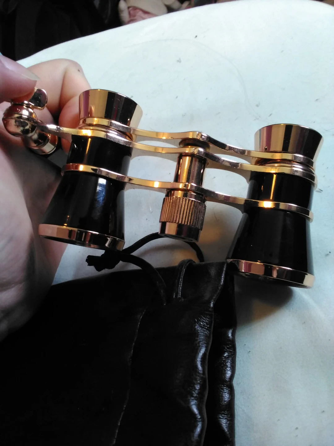 Vintage Opera Glasses with Handle and Case - photo 3