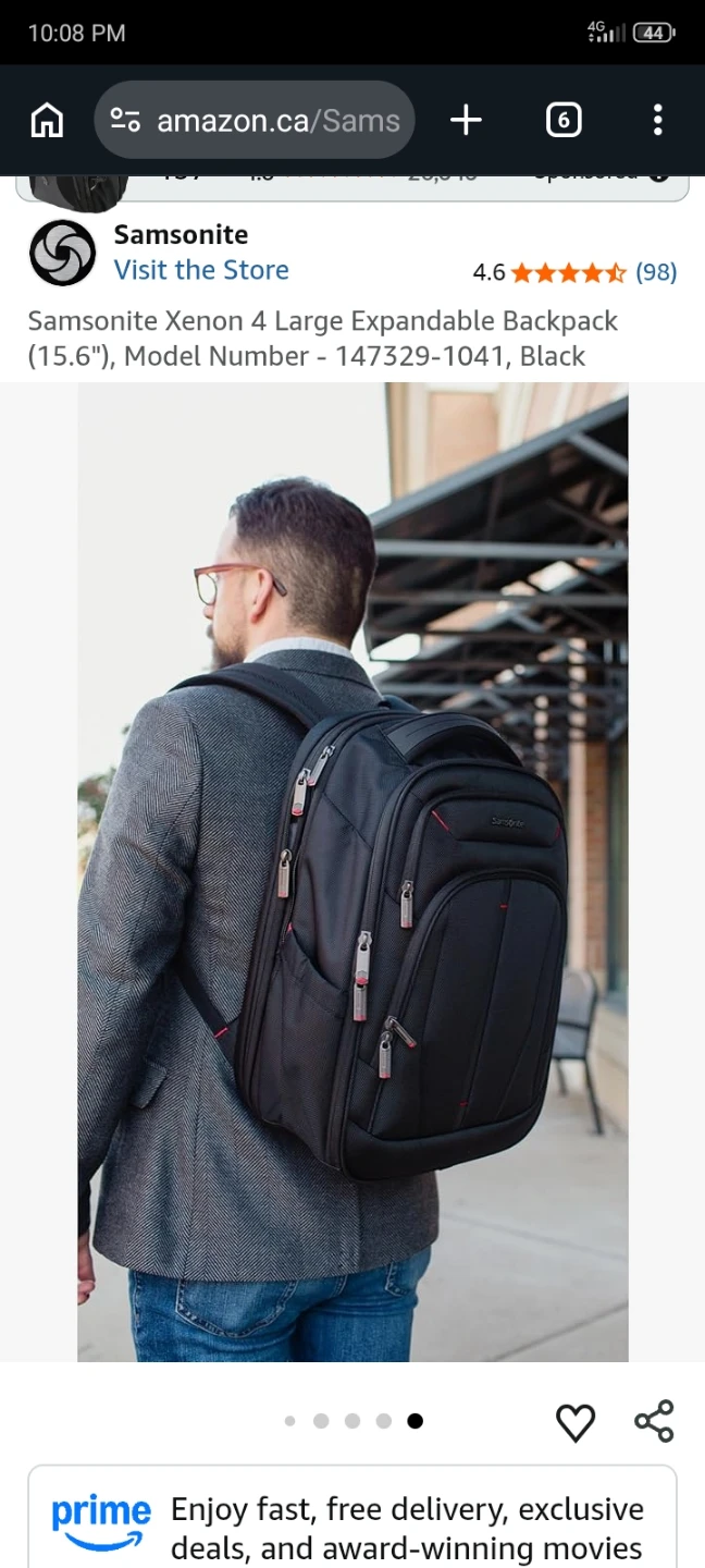 Samsonite Xenon 4 Large Expandable Backpack (15.6") Black - photo 2