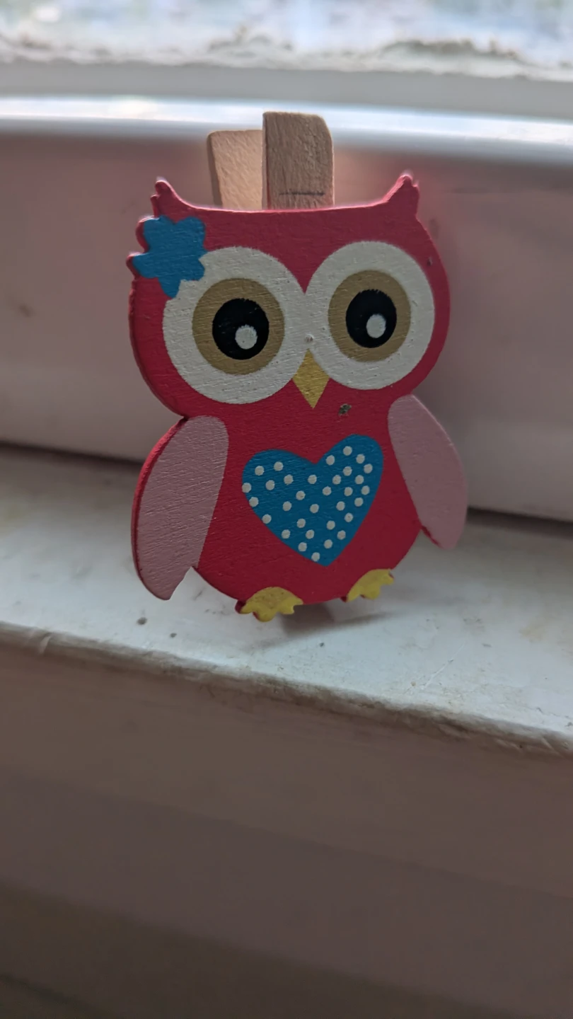 Wooden Owl Clothespin