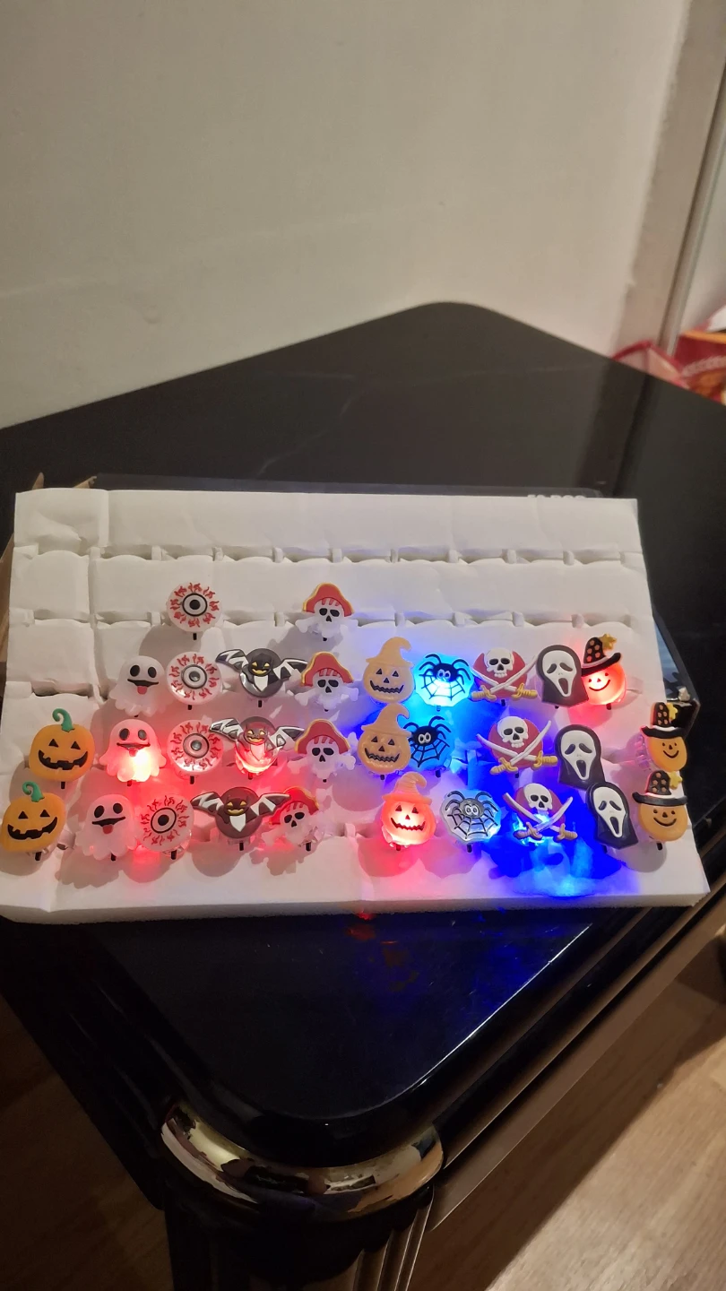 25 LED Flashing Halloween Ornaments Rings