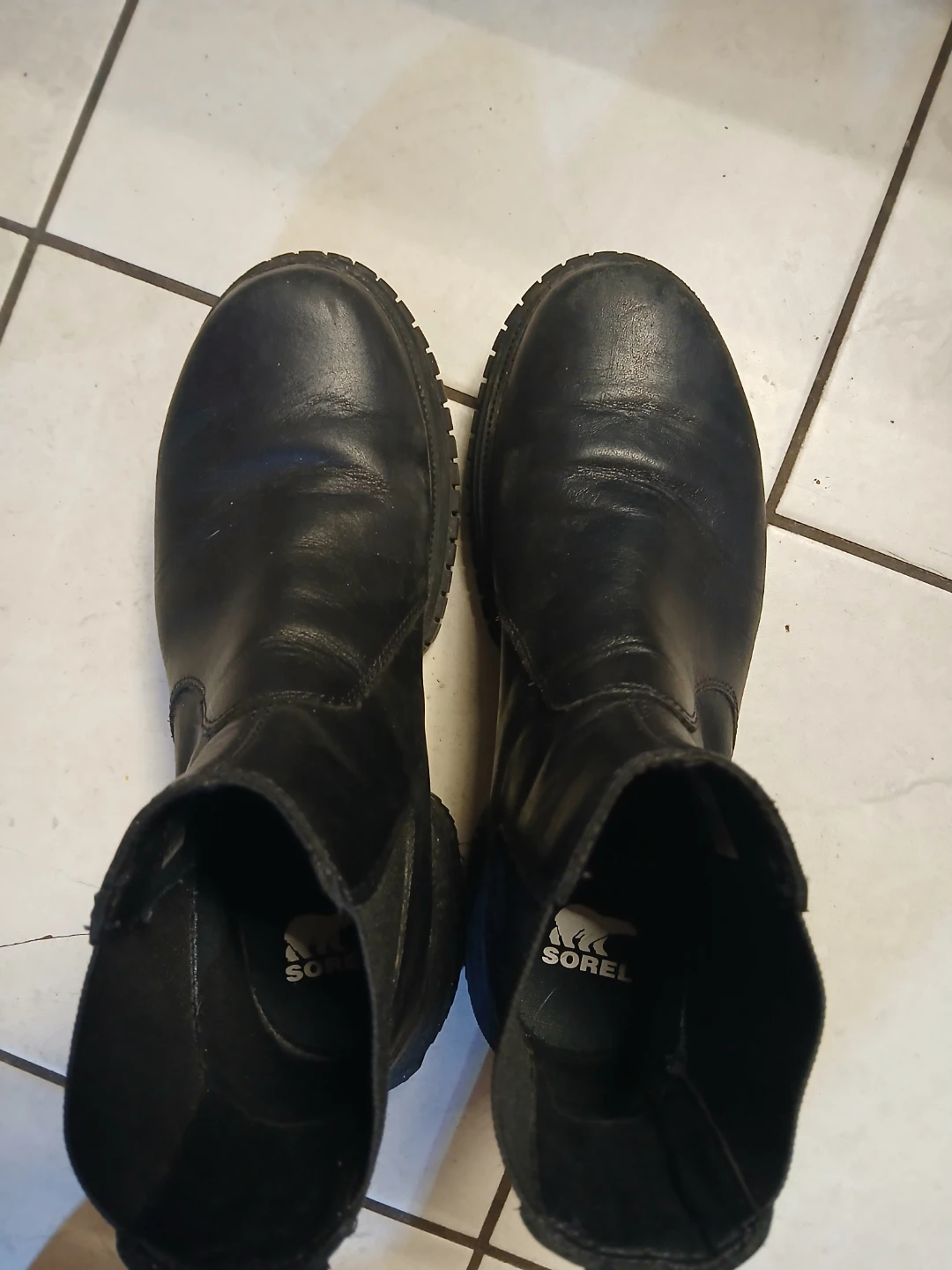Sorel Waterproof Black Leather Boots - Women's Size 8.5