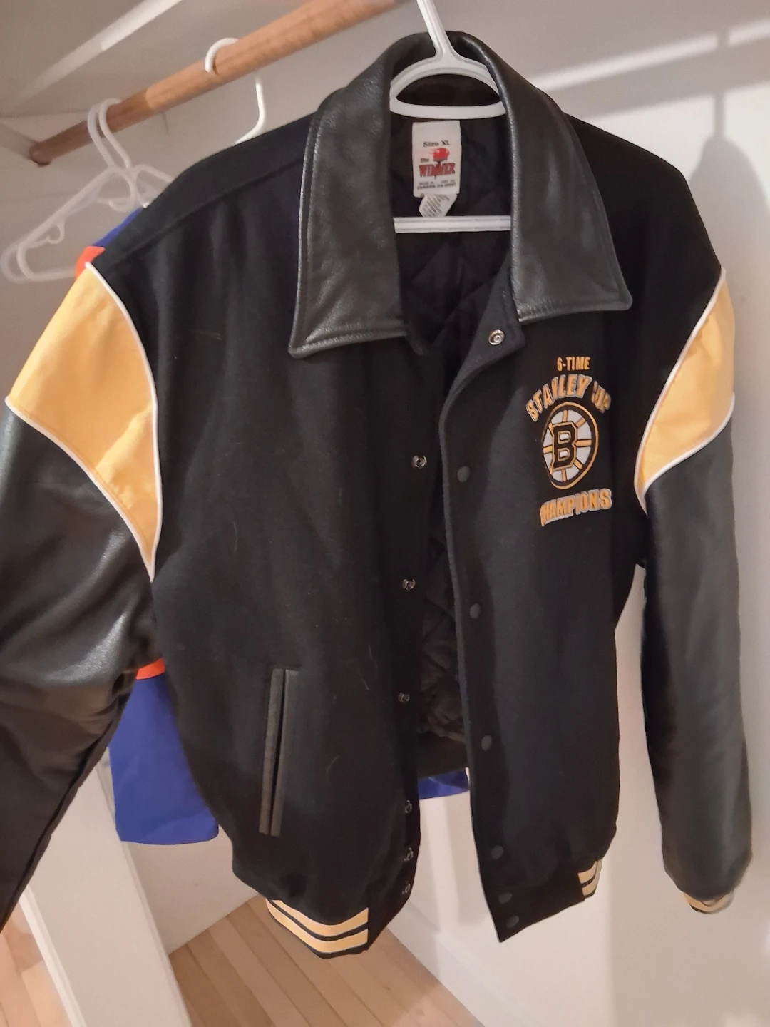 Boston Bruins 6-Time Stanley Cup Champions Varsity Jacket
