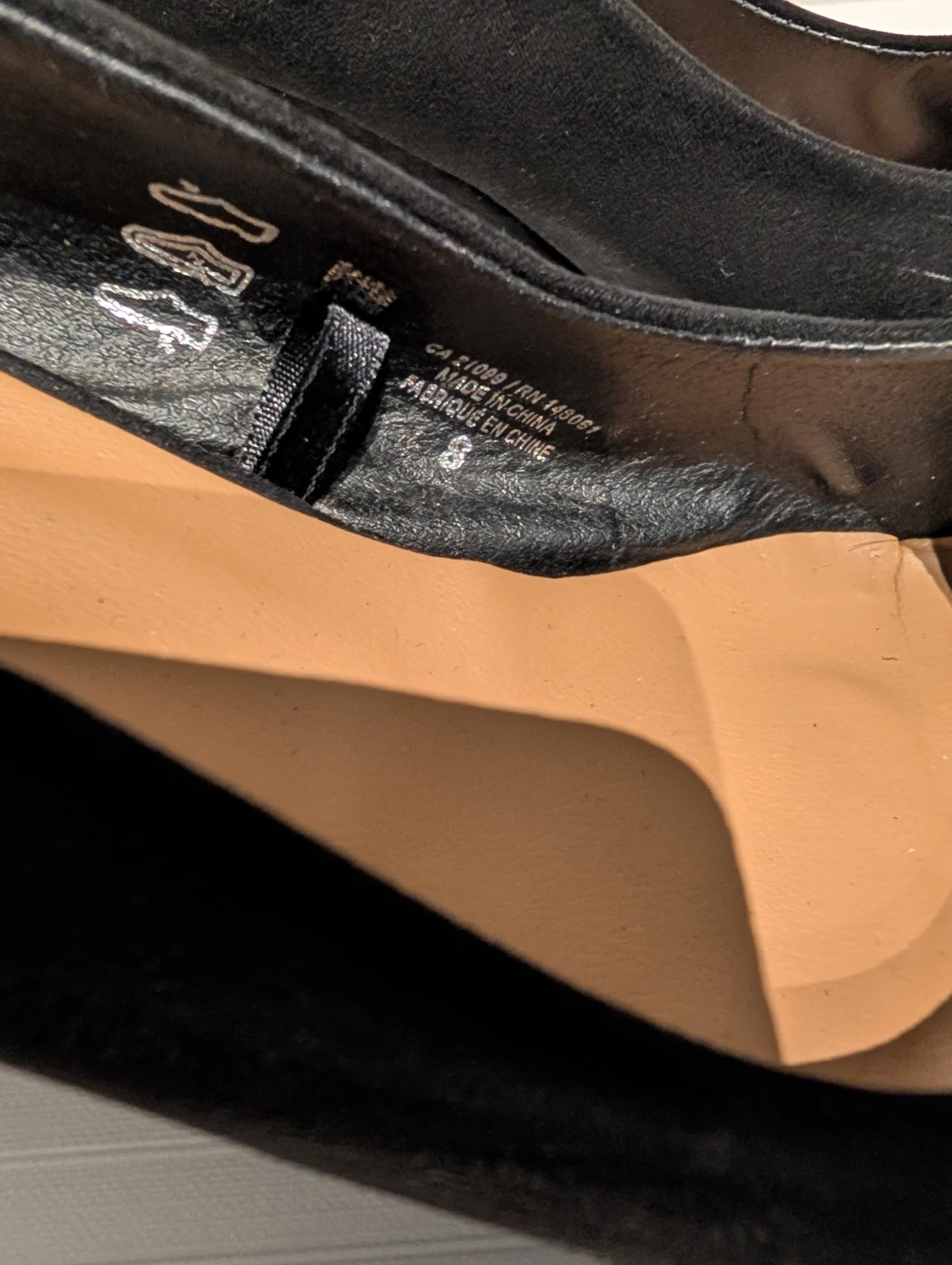Black Wedge Heels - Size 8