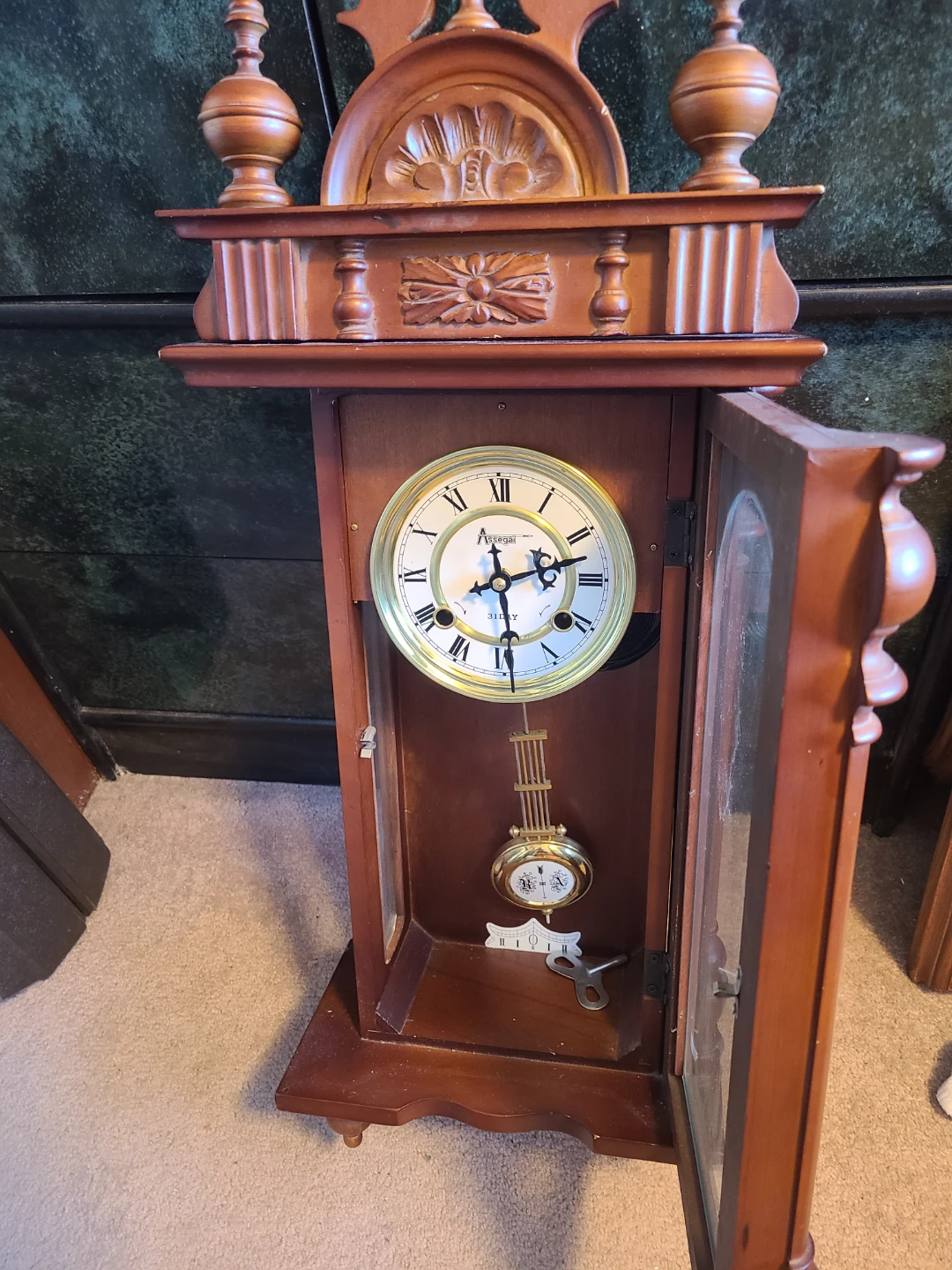 Assegai 31 Day Pendulum Wall Clock - photo 2