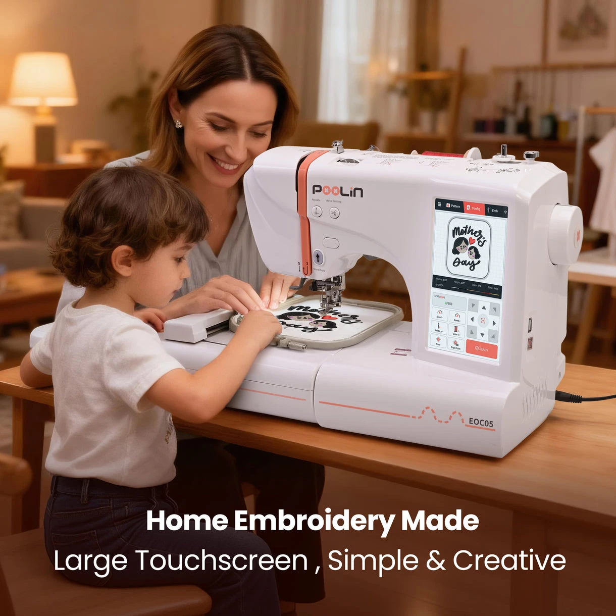 Brand New PooLin EOC05 Computerized Home Embroidery Machine - photo 4