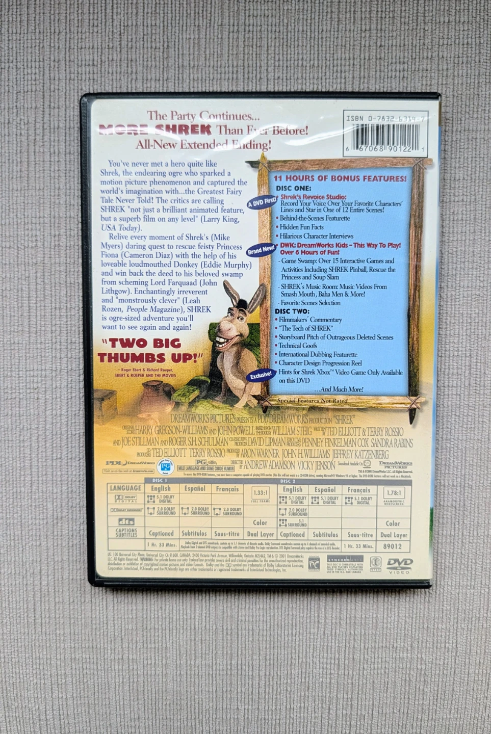 Shrek Two-Disc Special Edition DVD Movie - photo 2