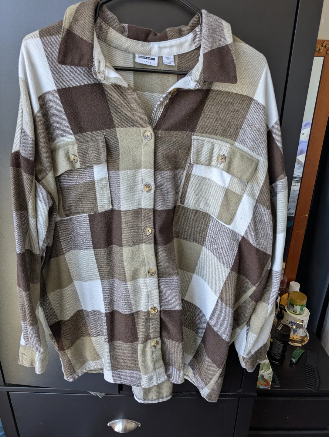 Brown Plaid Flannel Shirt