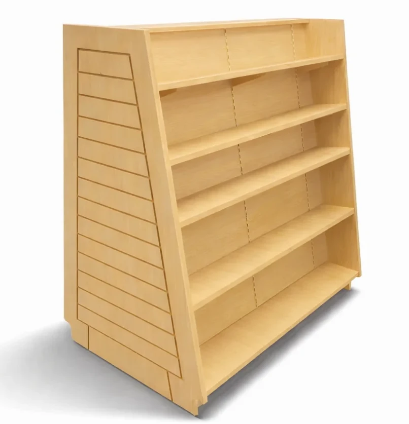 Wooden Bookshelf Display Unit