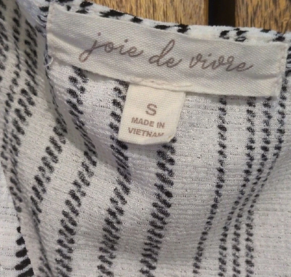Joie de Vivre Striped Tie-Front Tank Top - Size S - photo 3