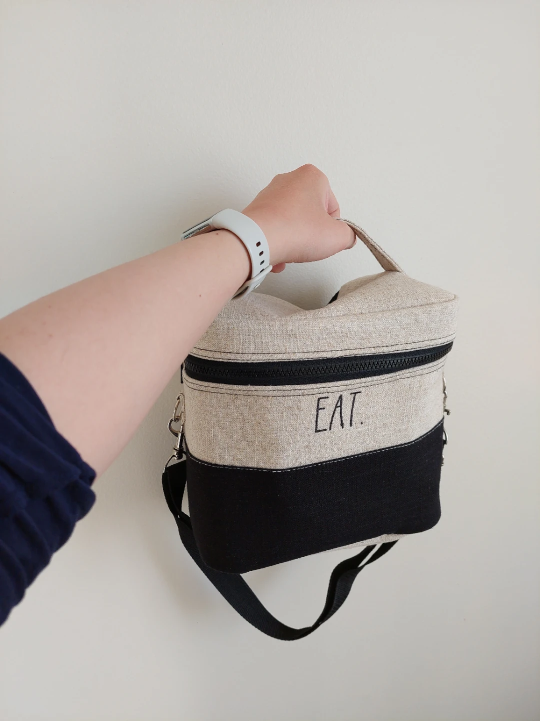 Insulated Lunch Bag with "EAT" Embroidery