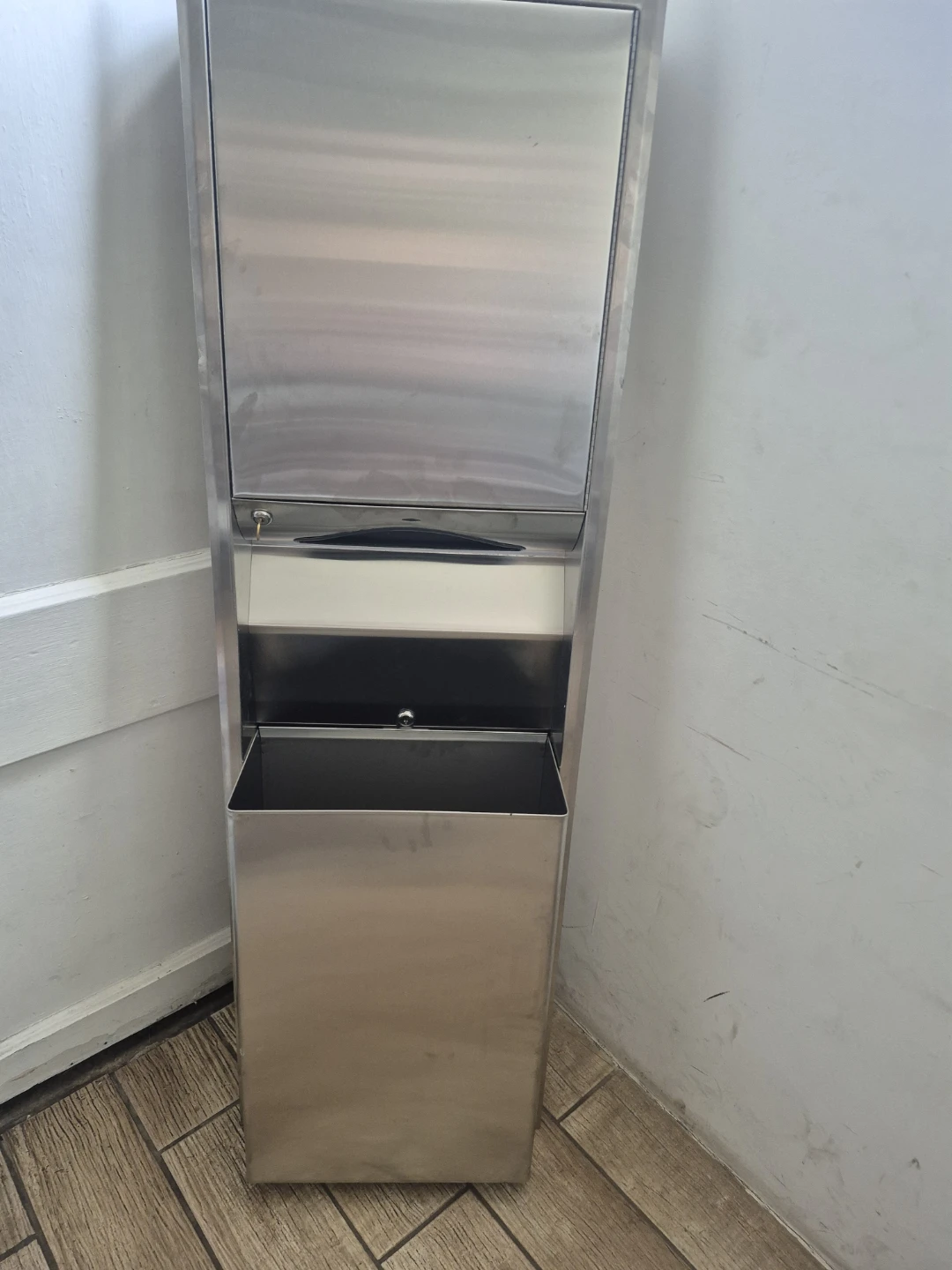 Stainless Steel Multi-Fold Towel Dispenser and Waste Receptacle - photo 5