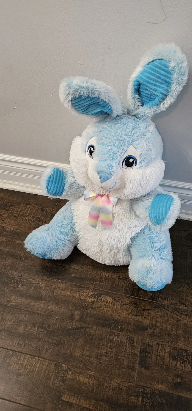 Blue and White Plush Bunny Rabbit Stuffed Animal