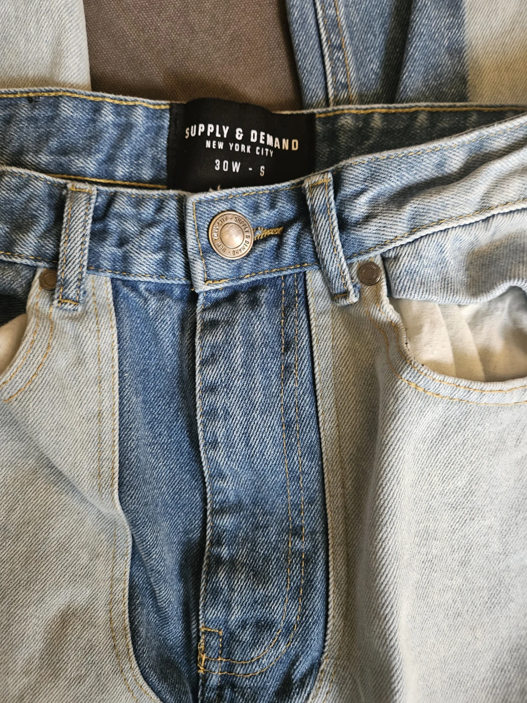 Supply & Demand Colorblock Cargo Jeans Size 30W S - photo 2