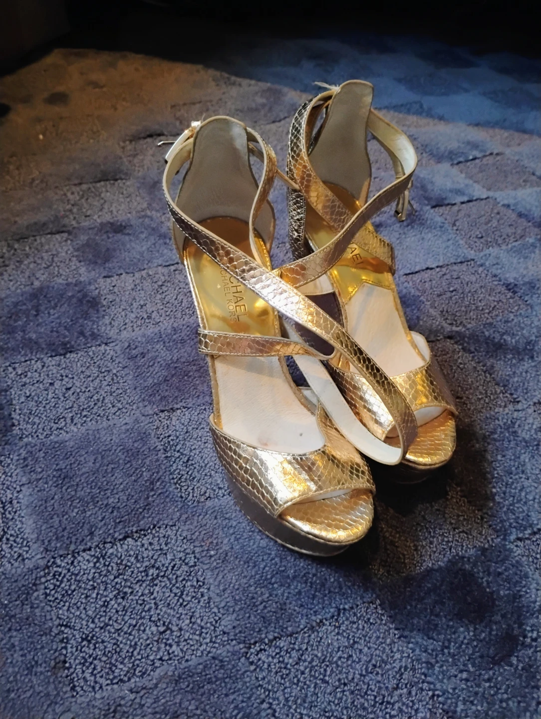 Michael Kors Gold Wedge Sandals - photo 2