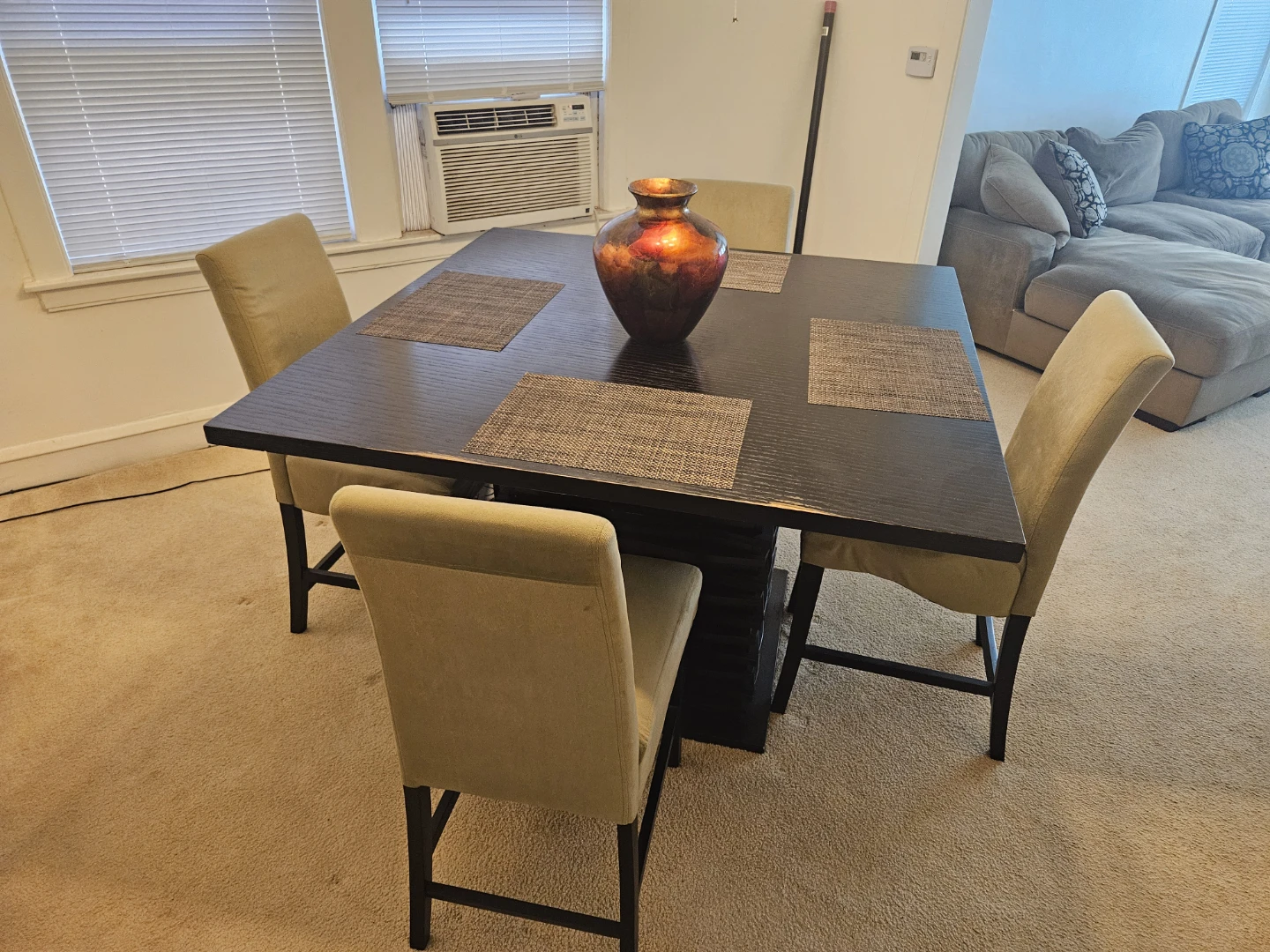 Square Counter-Height Dining Table with 4 Chairs