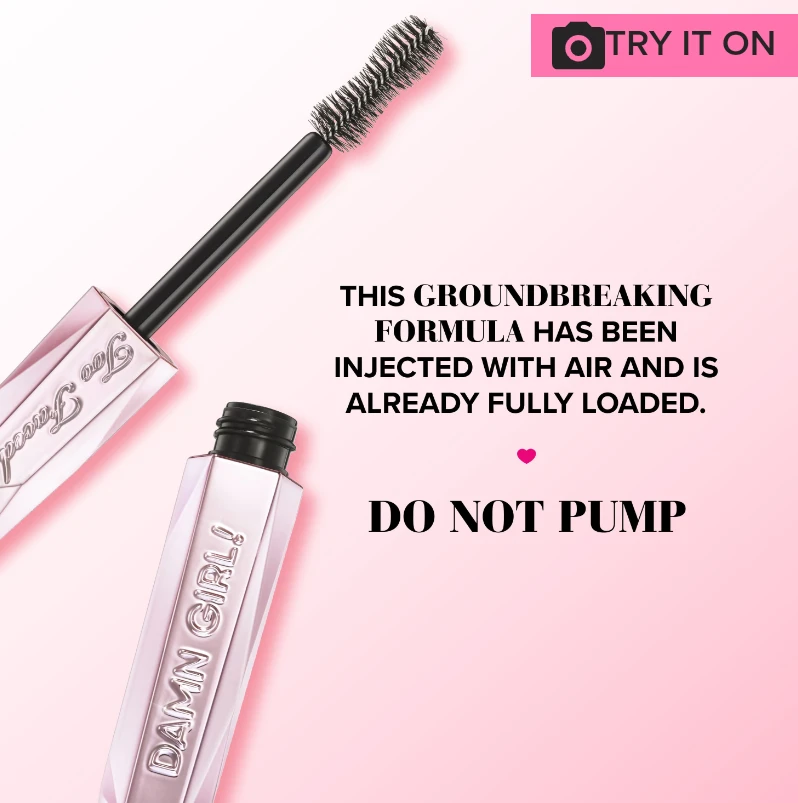 (NEW) 💋 Too Faced (Black) Damn Girl! 24-Hour Mascara - photo 3