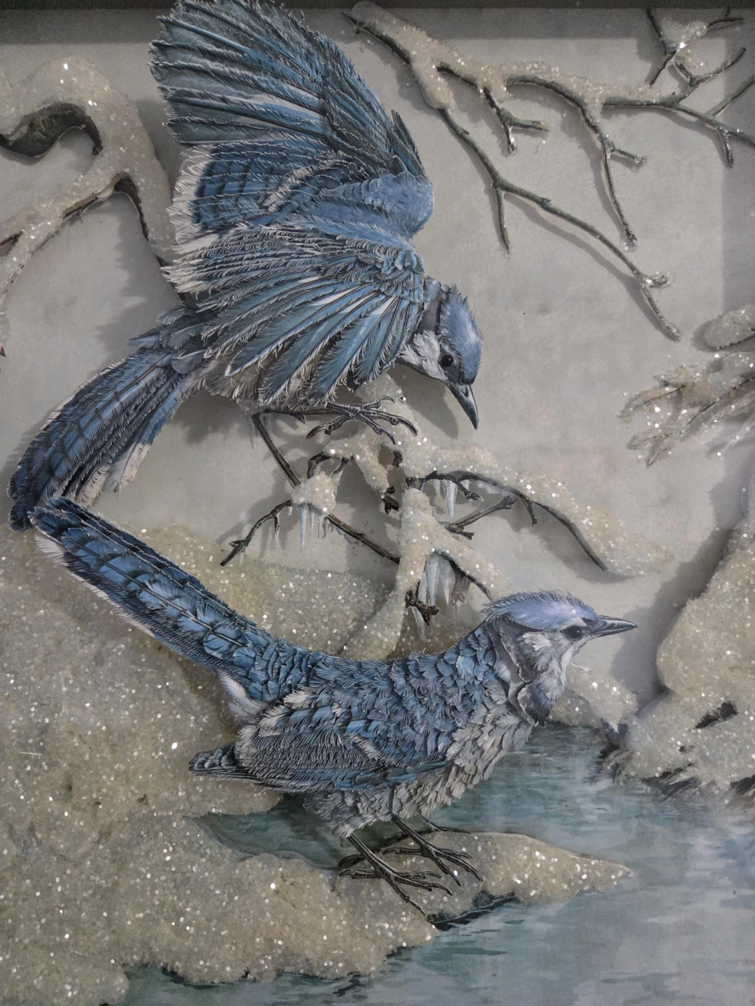 Framed 3D Blue Jay Wall Art Paper Tole - photo 3