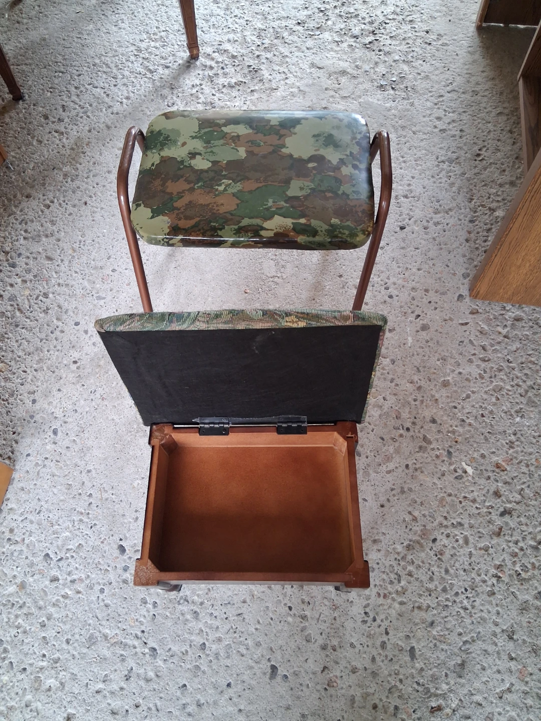 Camouflage Storage Ottoman Stool