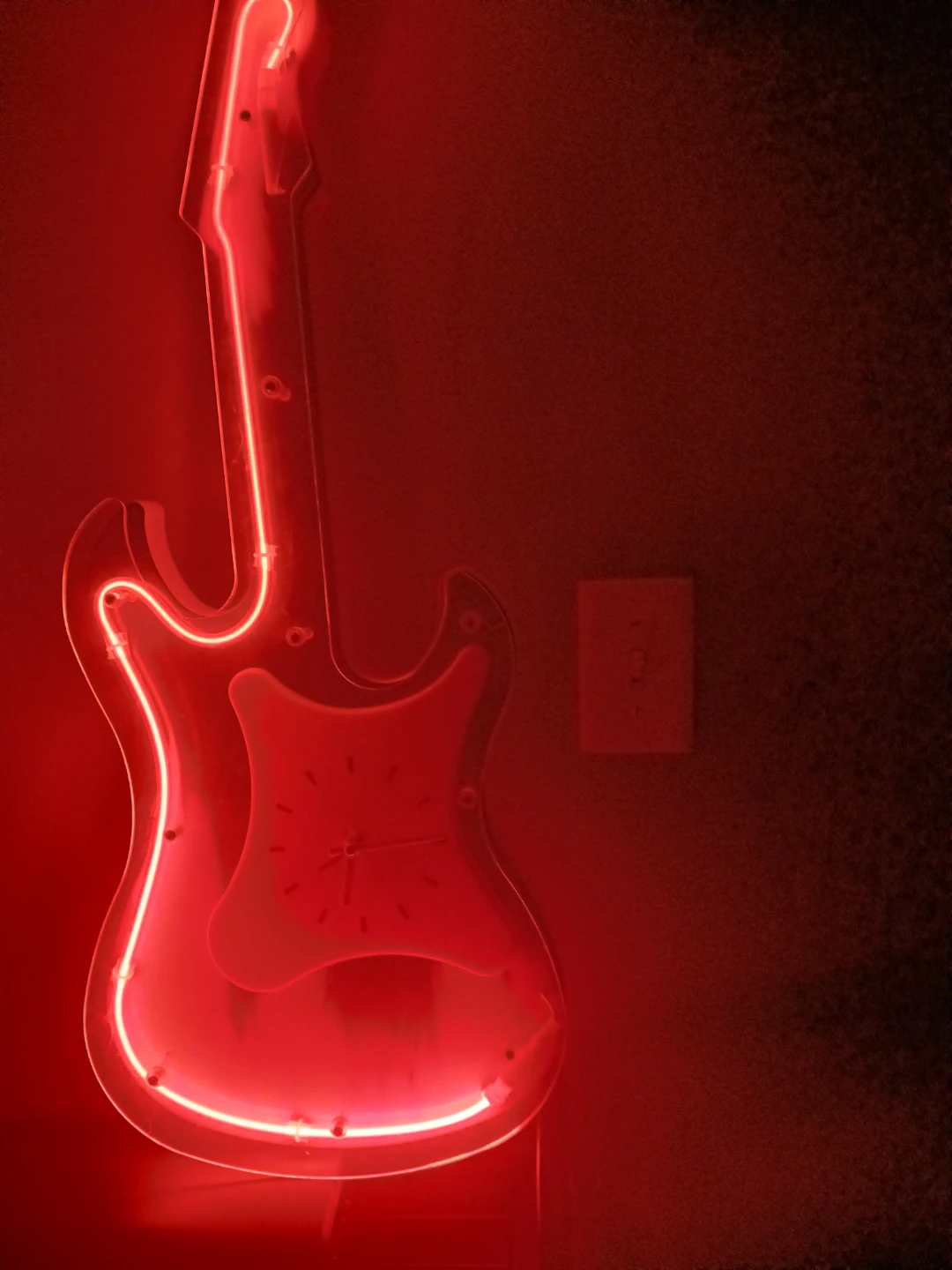 Guitar Shaped Neon Clock