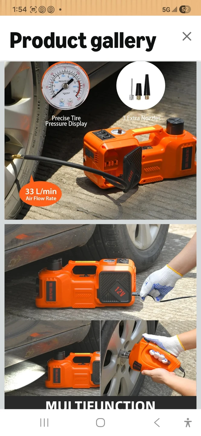 5 Ton Electric Car Jack with Tire Inflator - photo 3