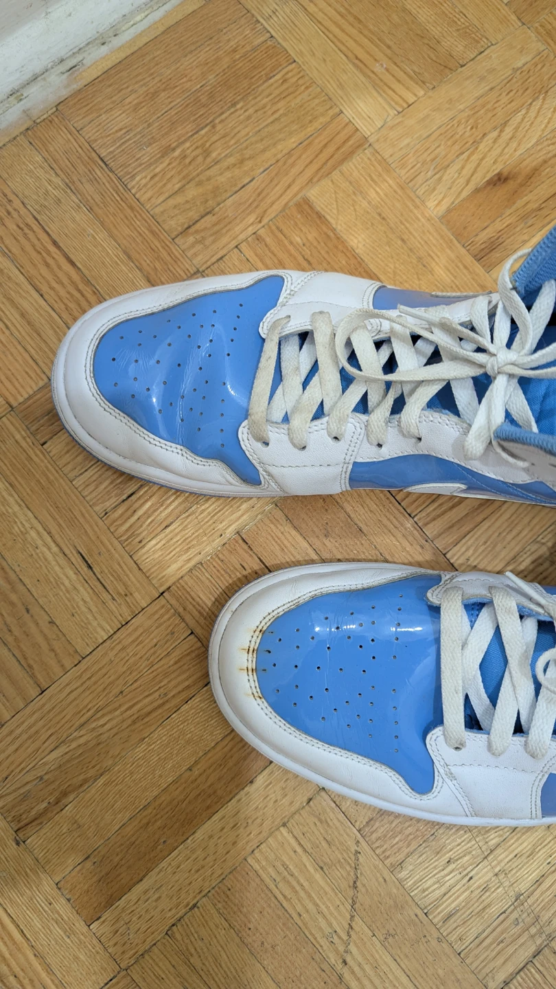 Nike Air Jordan 1 Mid Men's Shoes White/Legend Blue US 12 EUR 46 - photo 2