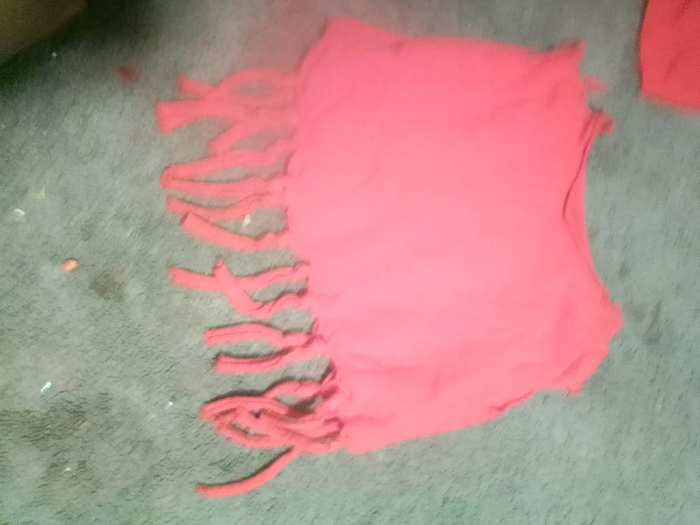 Red Scarf with Tassel Fringe - photo 3