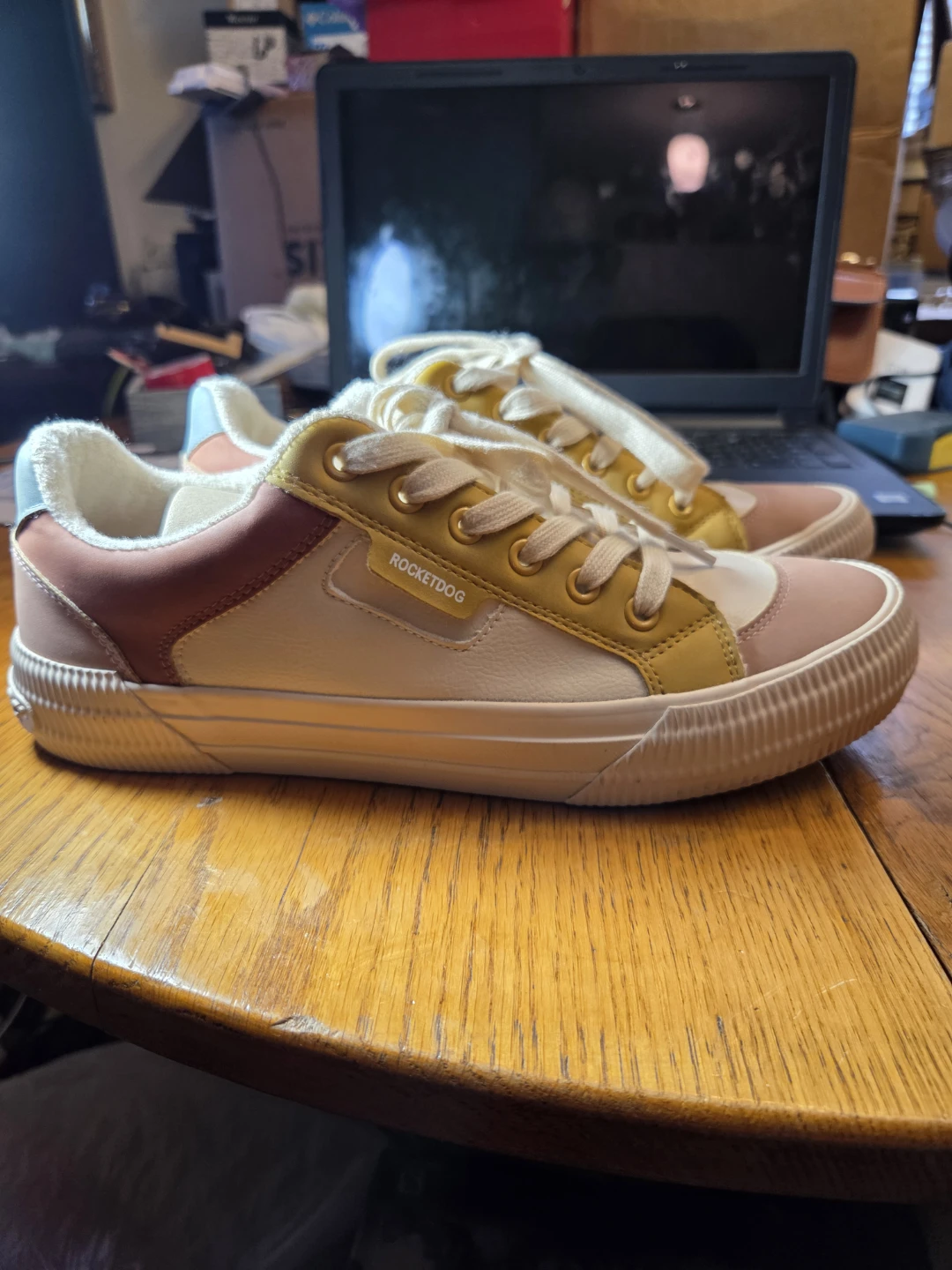 Rocket Dog Sneakers - Cream/Tan/Pink