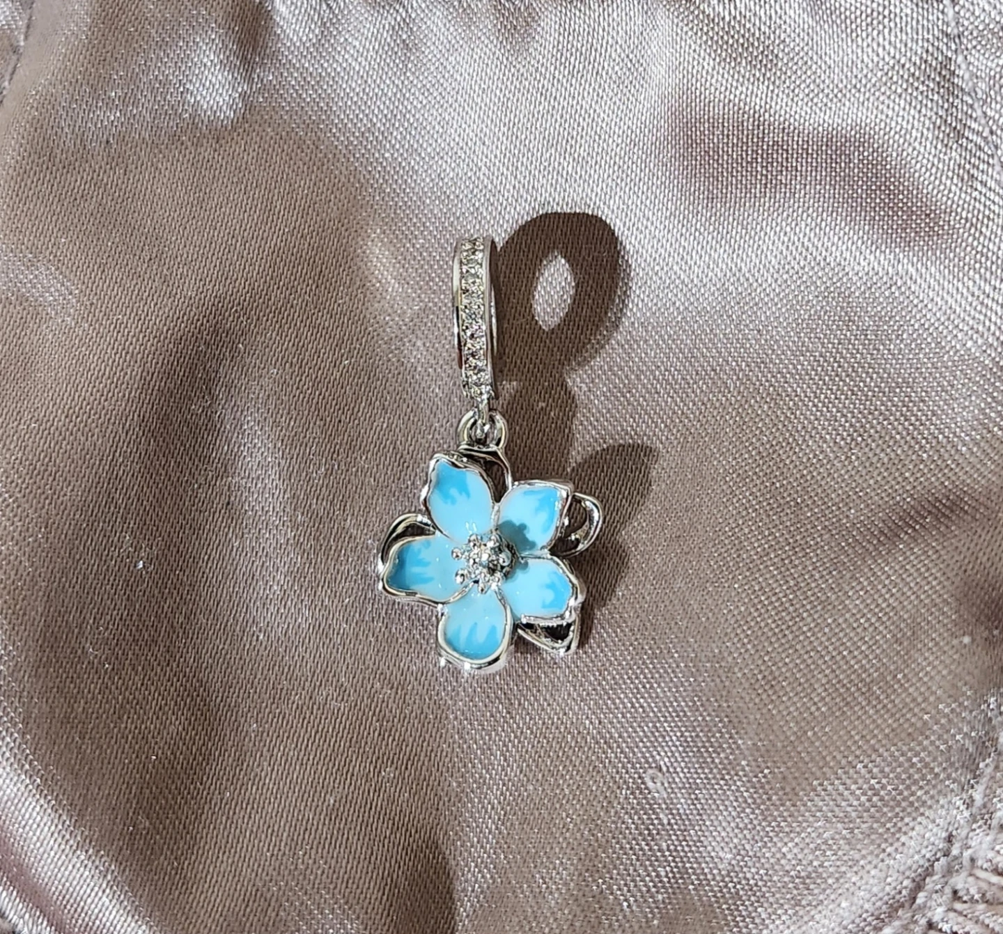 Blue Flower Dangle Charm