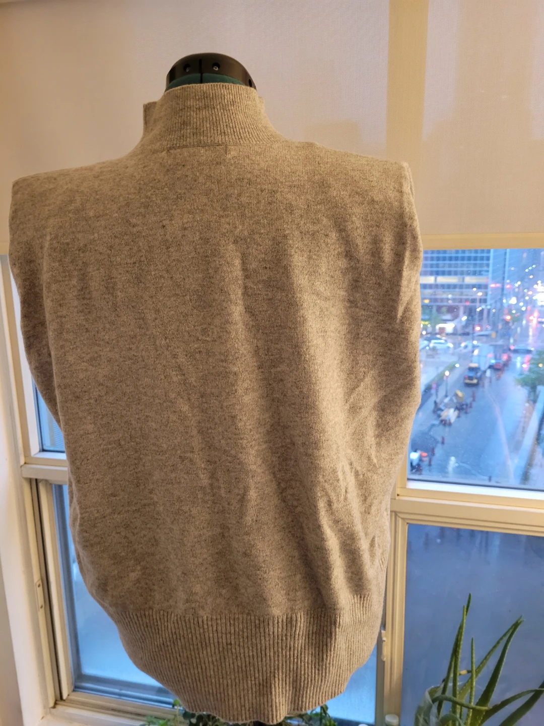 Light Grey Funnel Neck Sleeveless Sweater Vest - Mango - photo 2